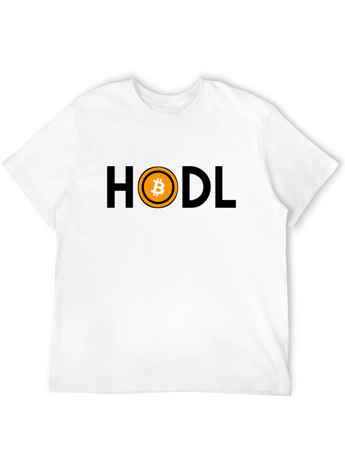 HODL Bitcoin Black T-Shirt Cryptocurrency Design