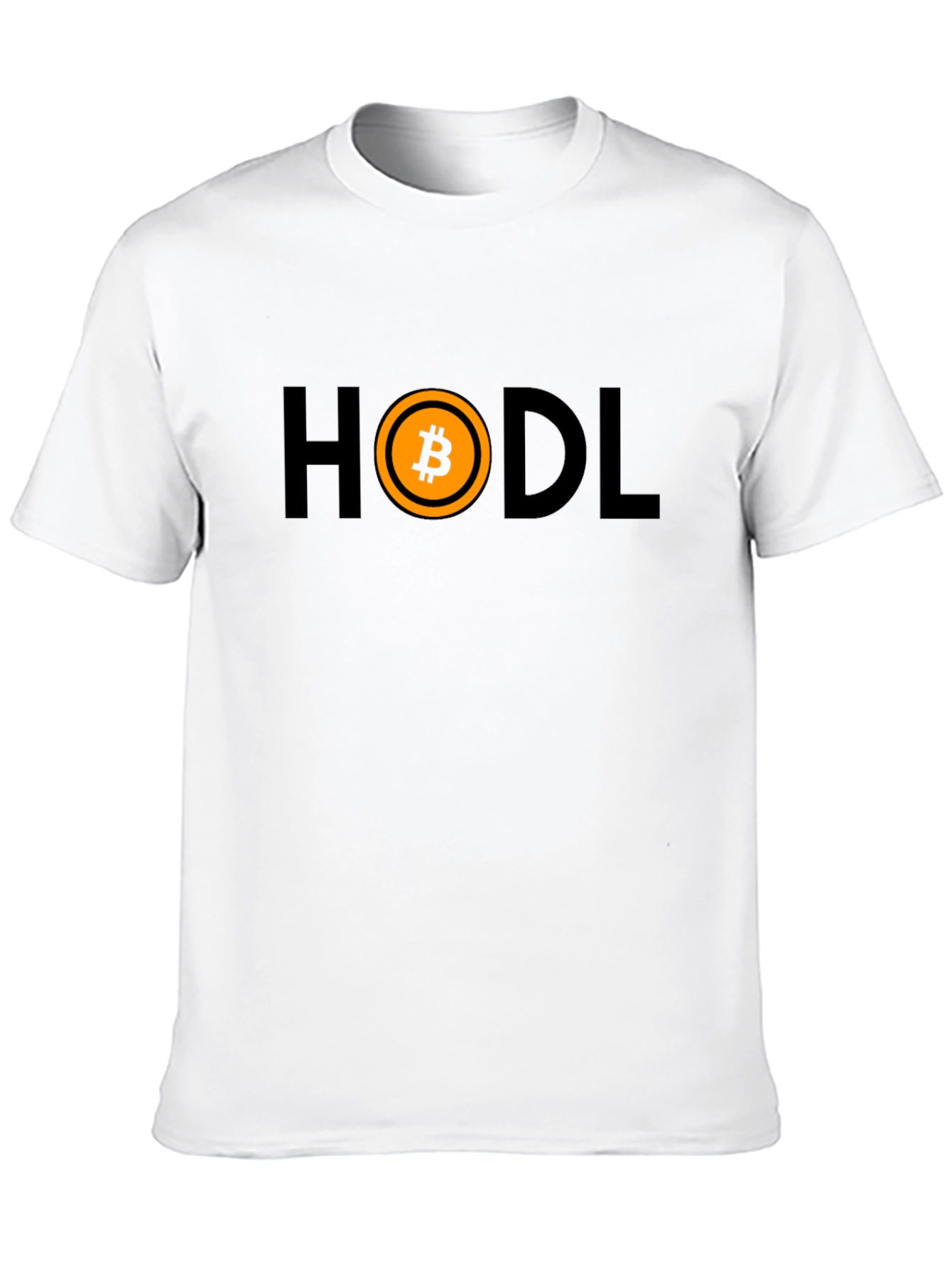 HODL Bitcoin Black T-Shirt Cryptocurrency Design