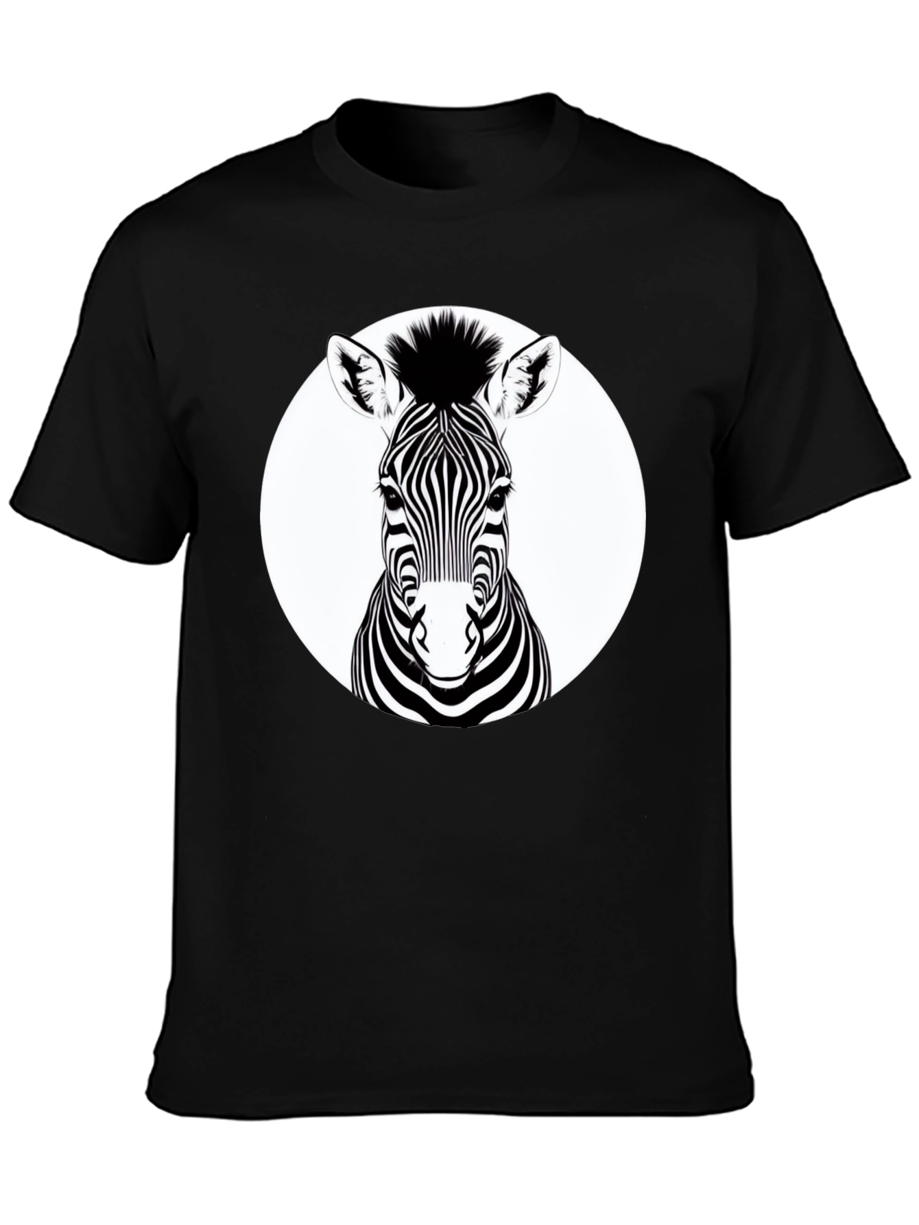 Zebra Graphic Tee - Black Animal Print T-Shirt