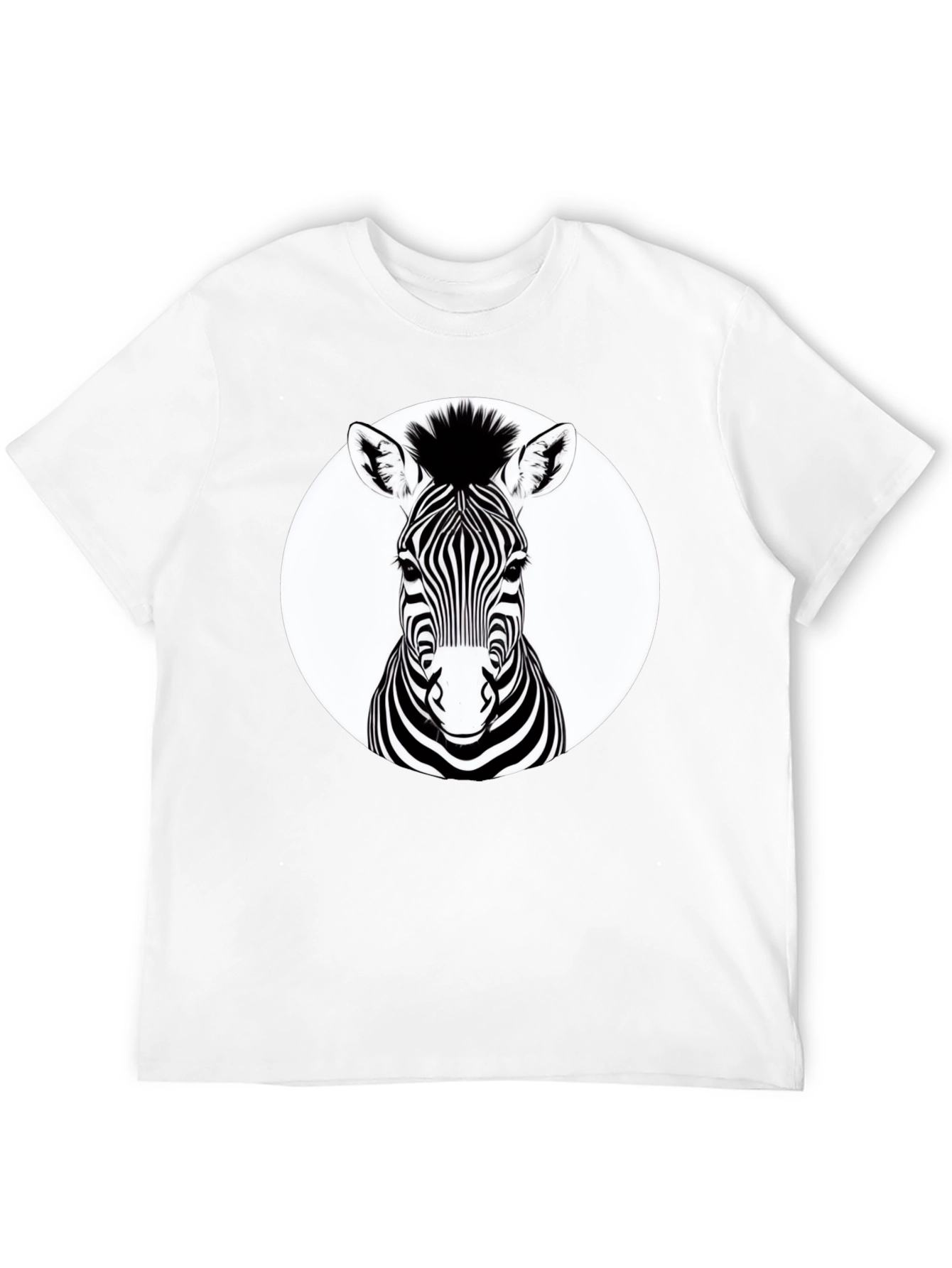 Zebra Graphic Tee - Black Animal Print T-Shirt