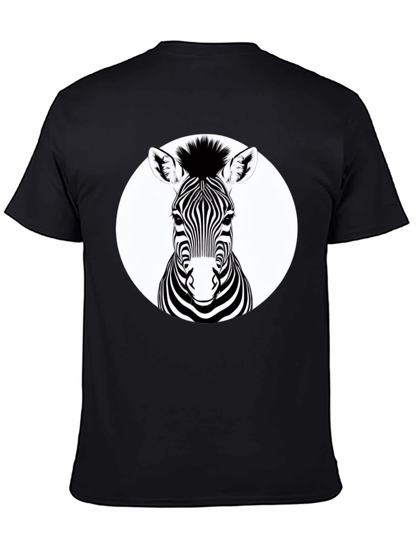 Zebra Graphic Tee - Black Animal Print T-Shirt
