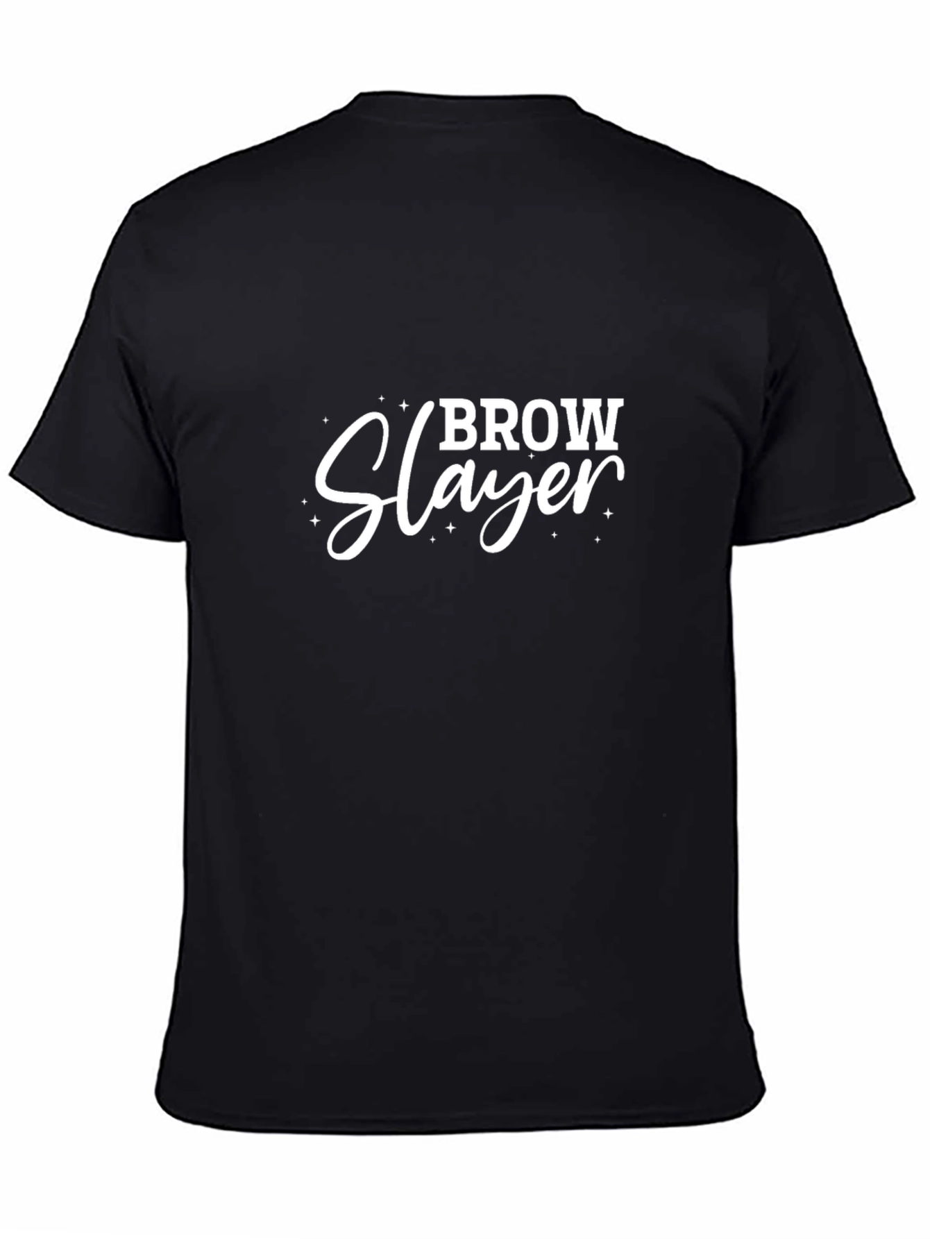 Brow Slayer Graphic Tee - Unisex Black Cotton T-Shirt