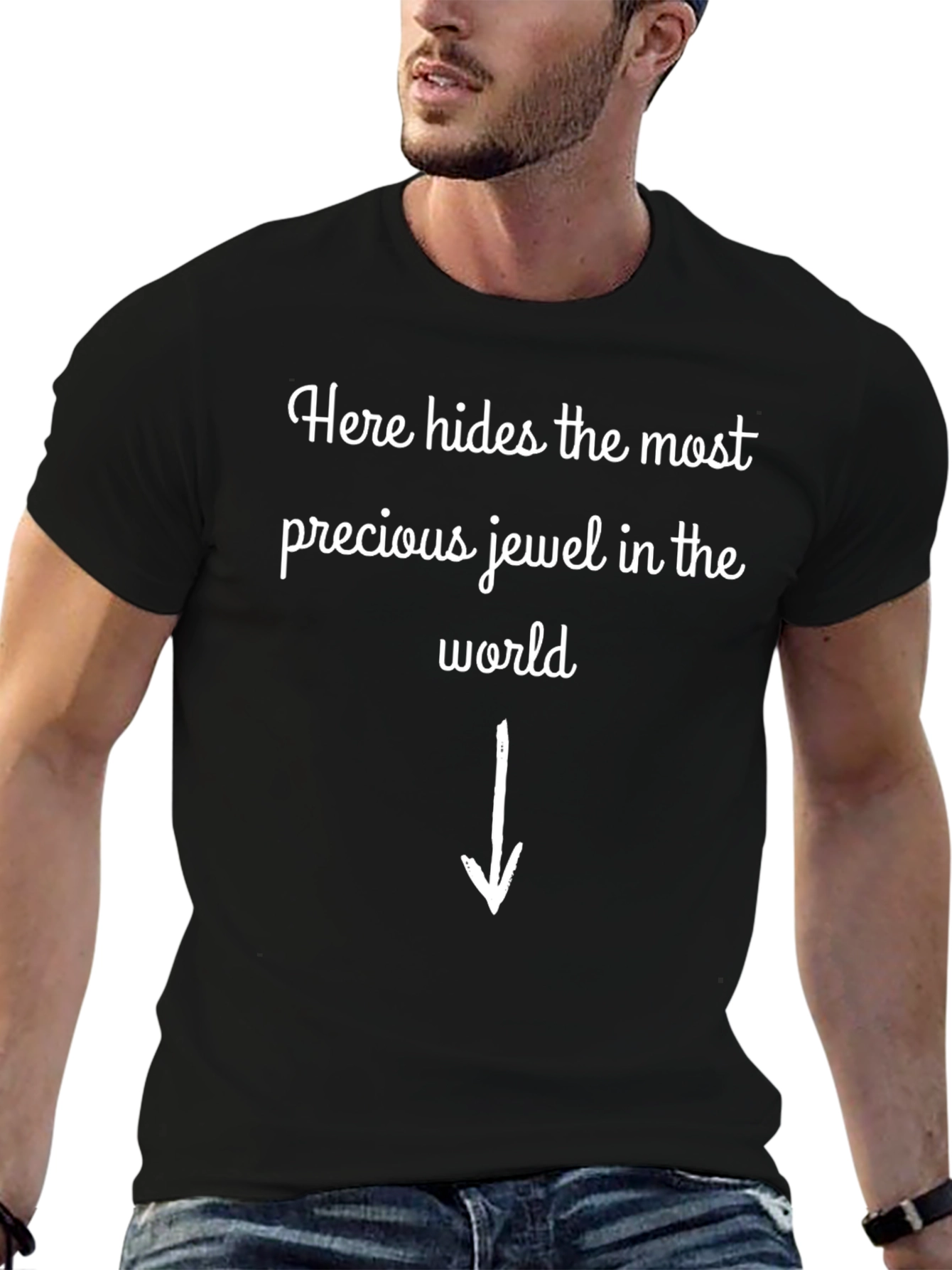Precious Jewel Graphic Tee - Mens Black T-Shirt