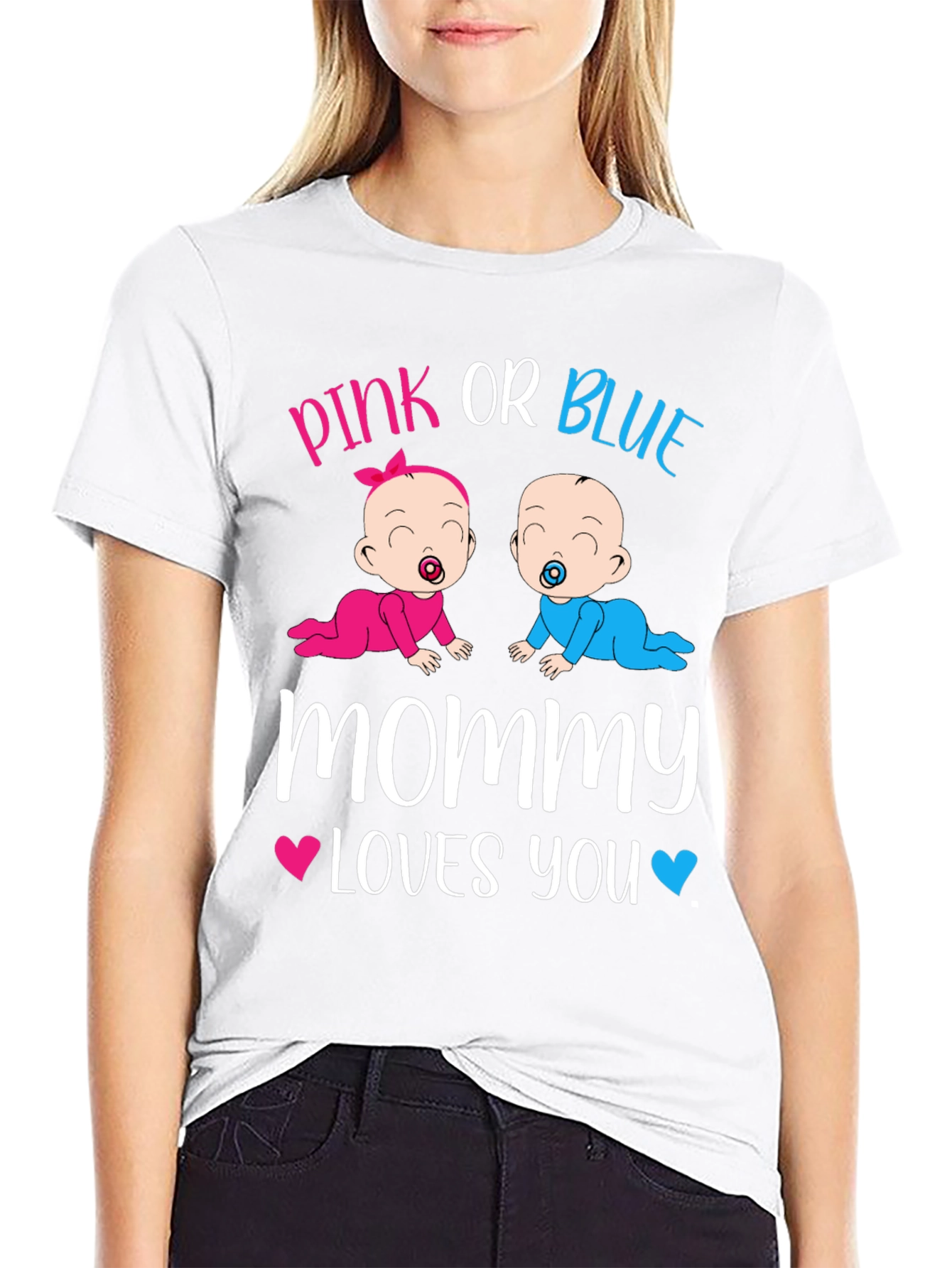 Pink or Blue Mommy Loves You T-Shirt