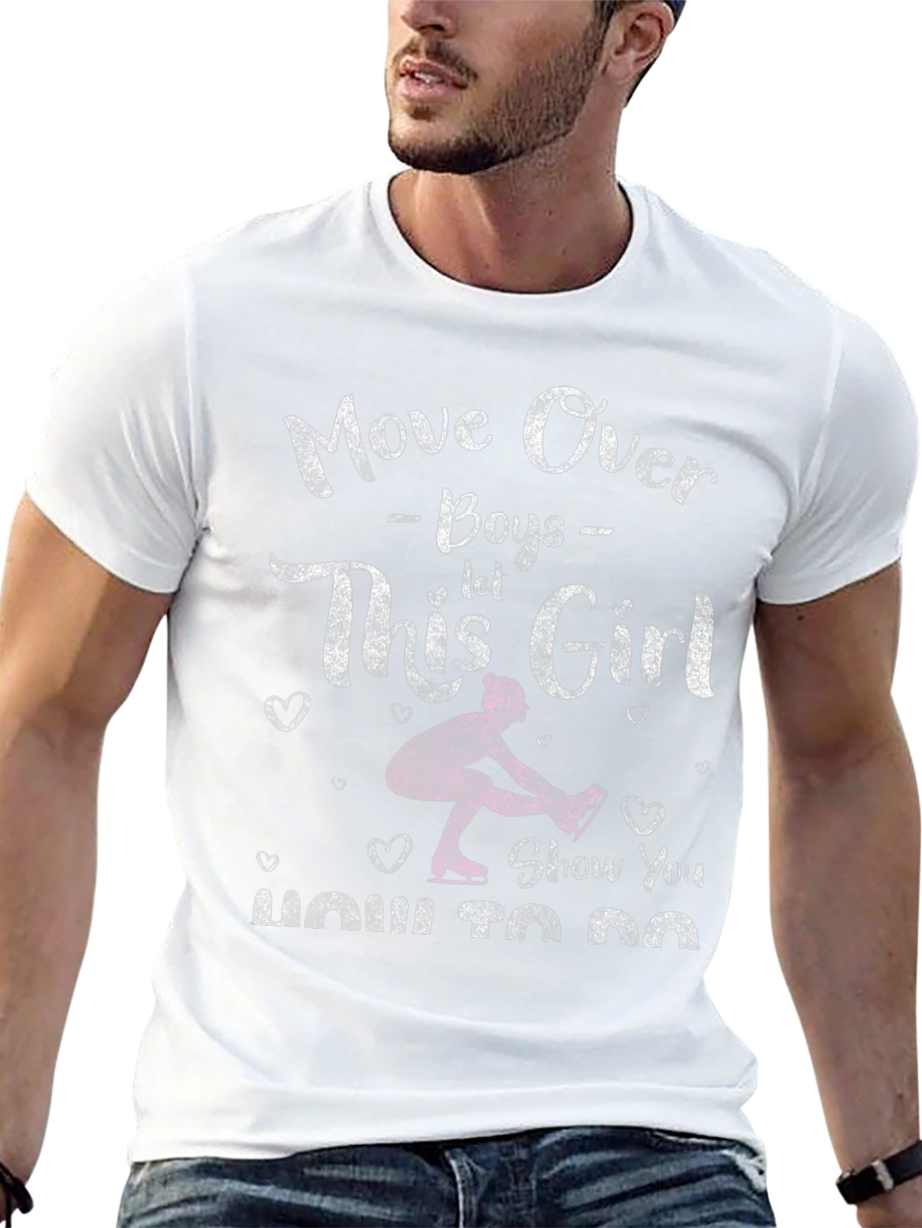 Move Over Boys Ice Skating Girl T-Shirt