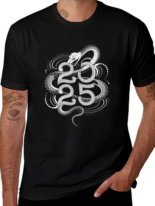 2025 Snake Graphic Tee - Stylish Unisex T-Shirt