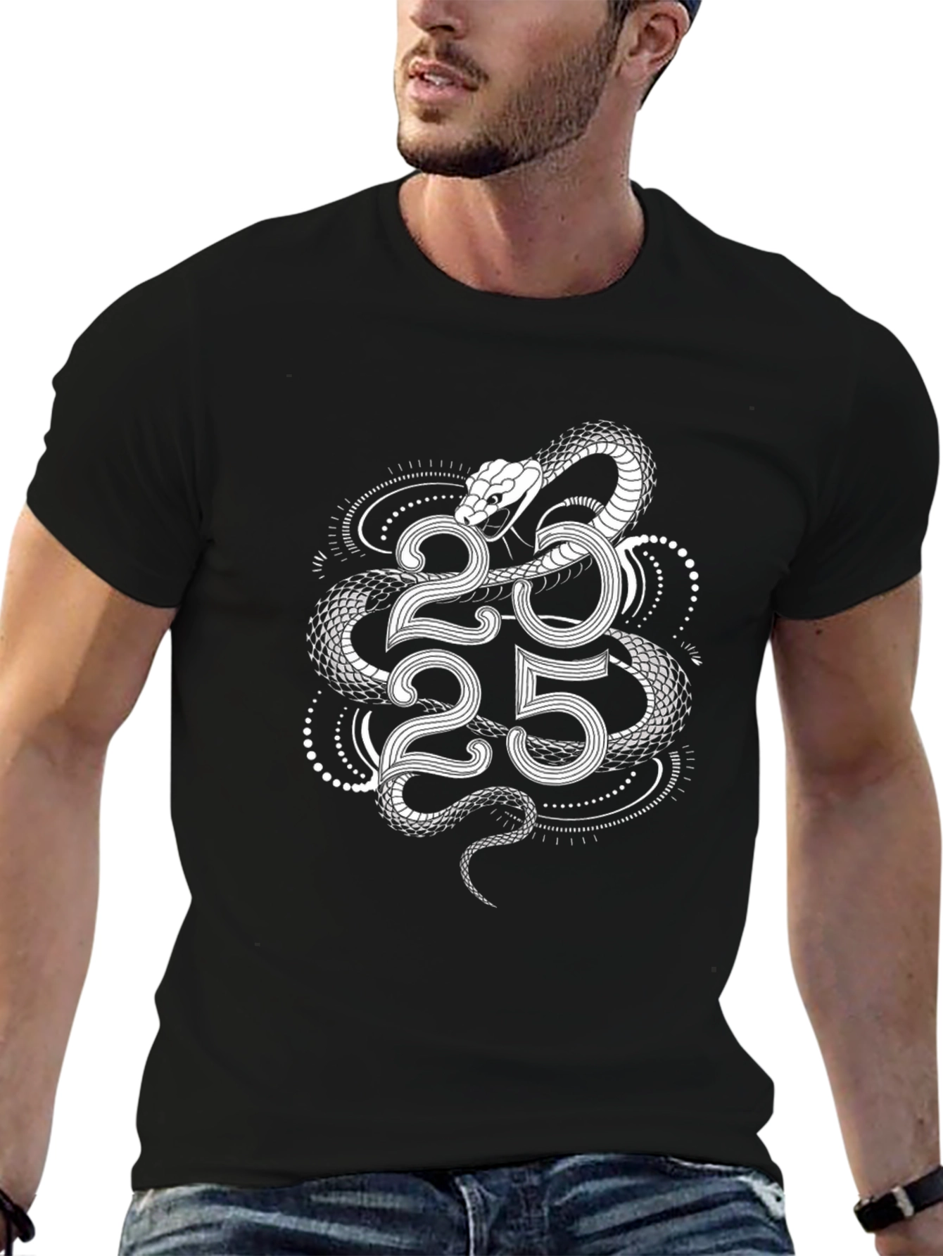 2025 Snake Graphic Tee - Stylish Unisex T-Shirt