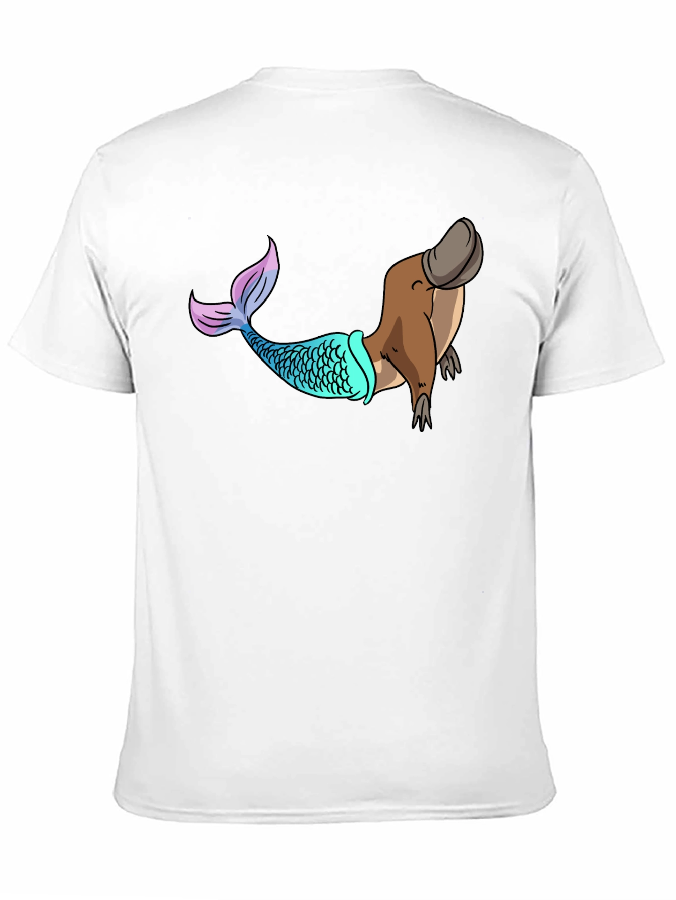 Mermaid Platypus Graphic Tee - Novelty T-Shirt