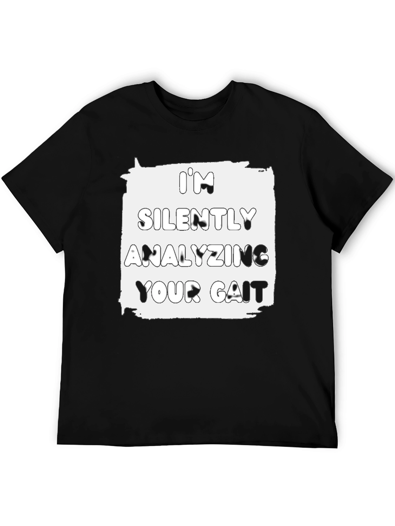 Analyzing Your Gait Graphic Tee - Black Cotton T-Shirt