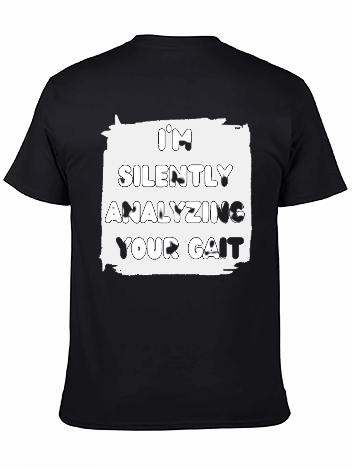 Analyzing Your Gait Graphic Tee - Black Cotton T-Shirt