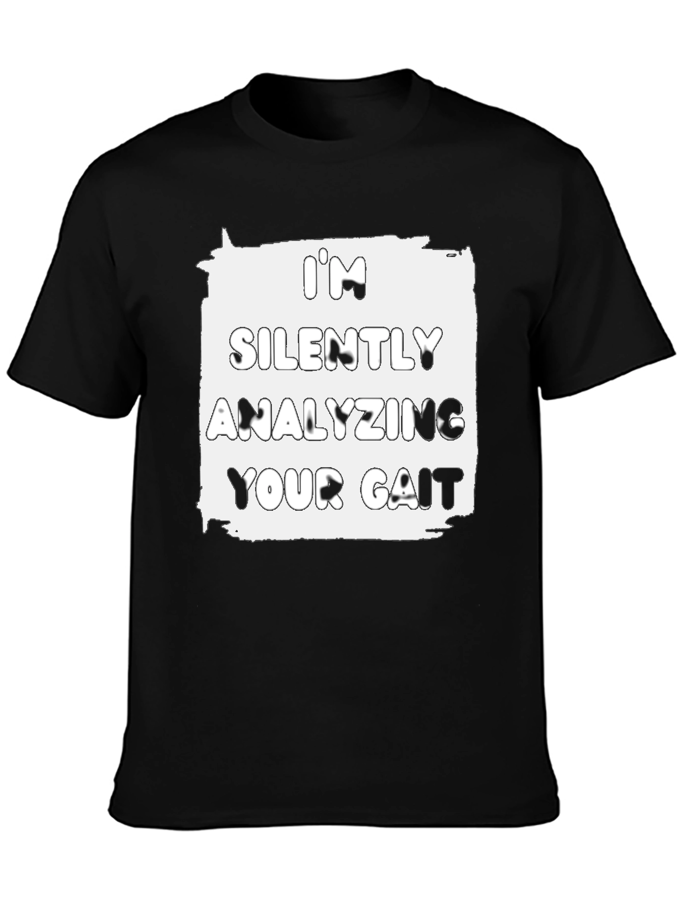 Analyzing Your Gait Graphic Tee - Black Cotton T-Shirt