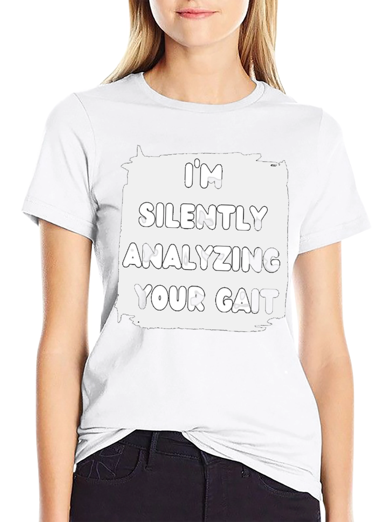 Analyzing Your Gait Graphic Tee - Black Cotton T-Shirt