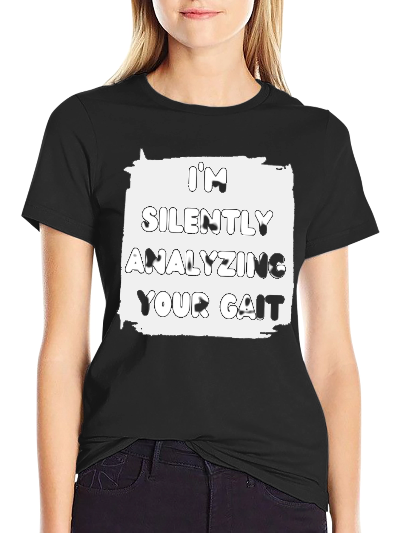 Analyzing Your Gait Graphic Tee - Black Cotton T-Shirt