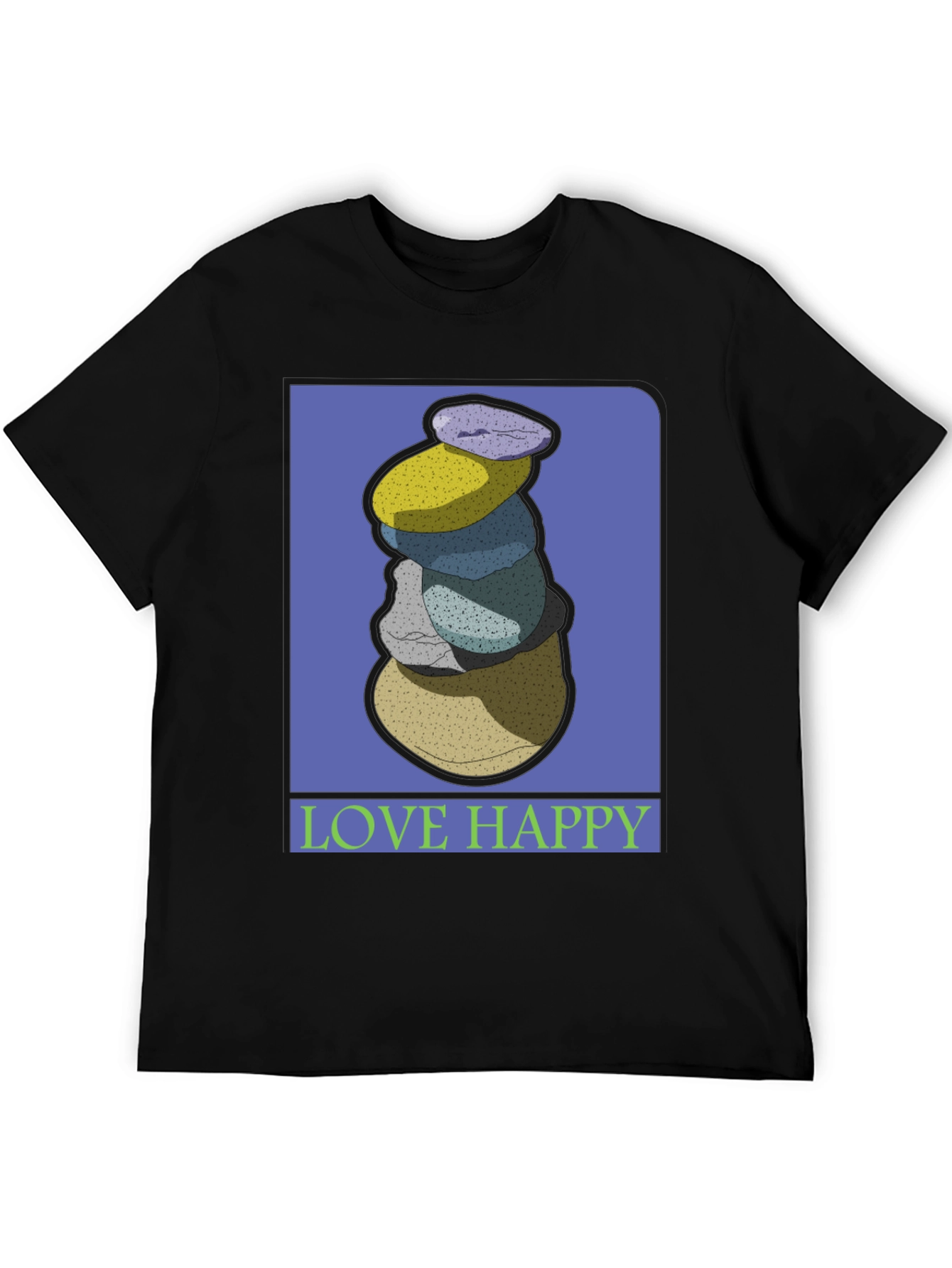 Stacked Stones Graphic Tee - Love Happy