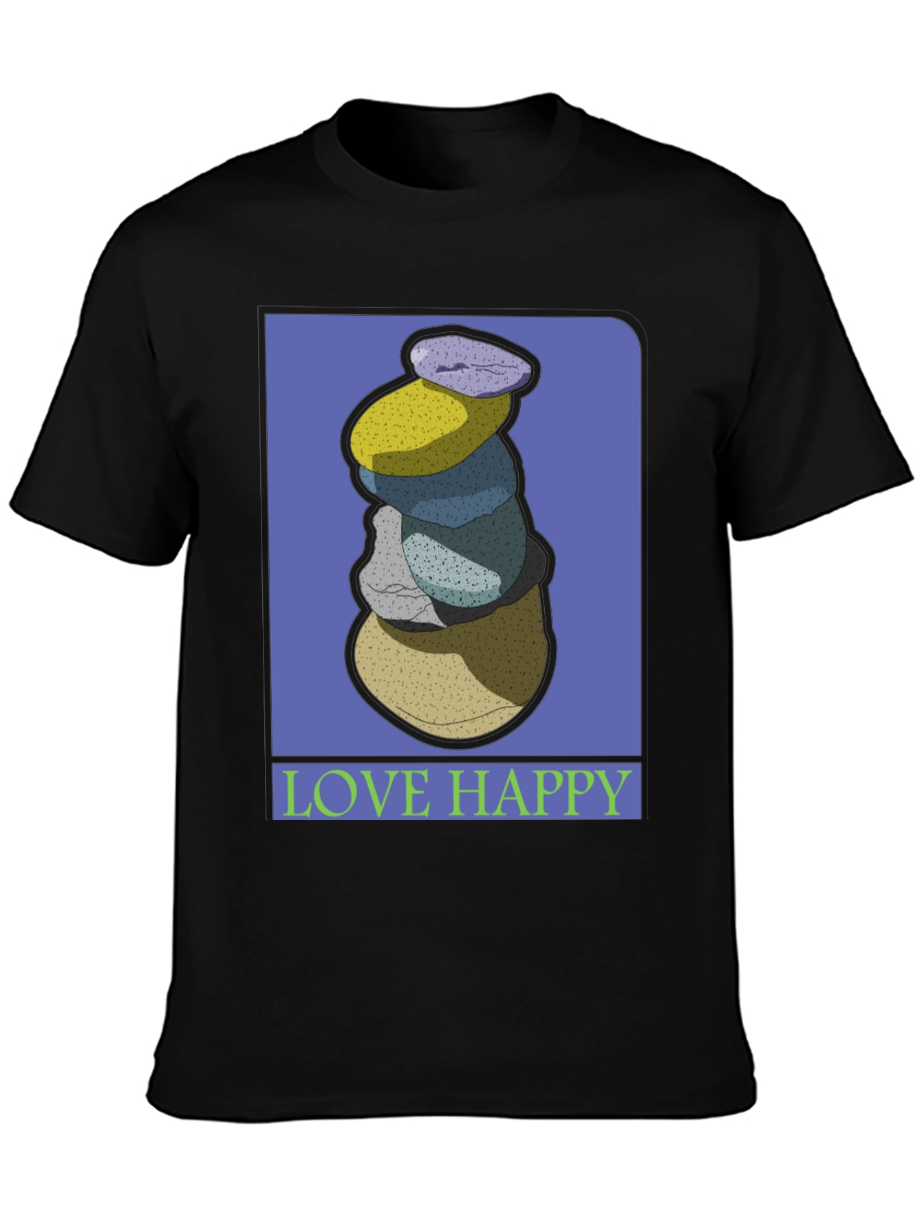 Stacked Stones Graphic Tee - Love Happy