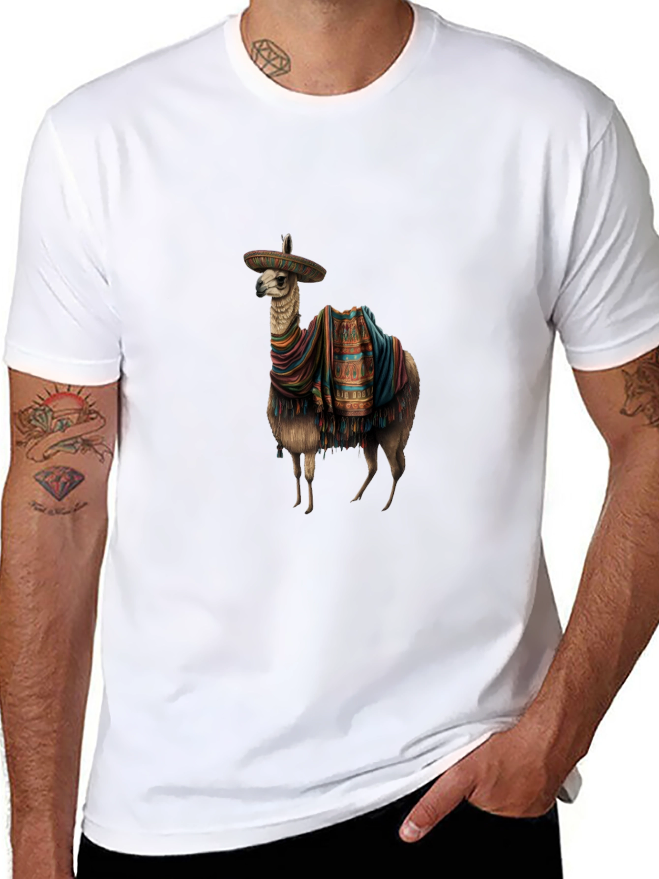 Llama Sombrero Graphic Tee
