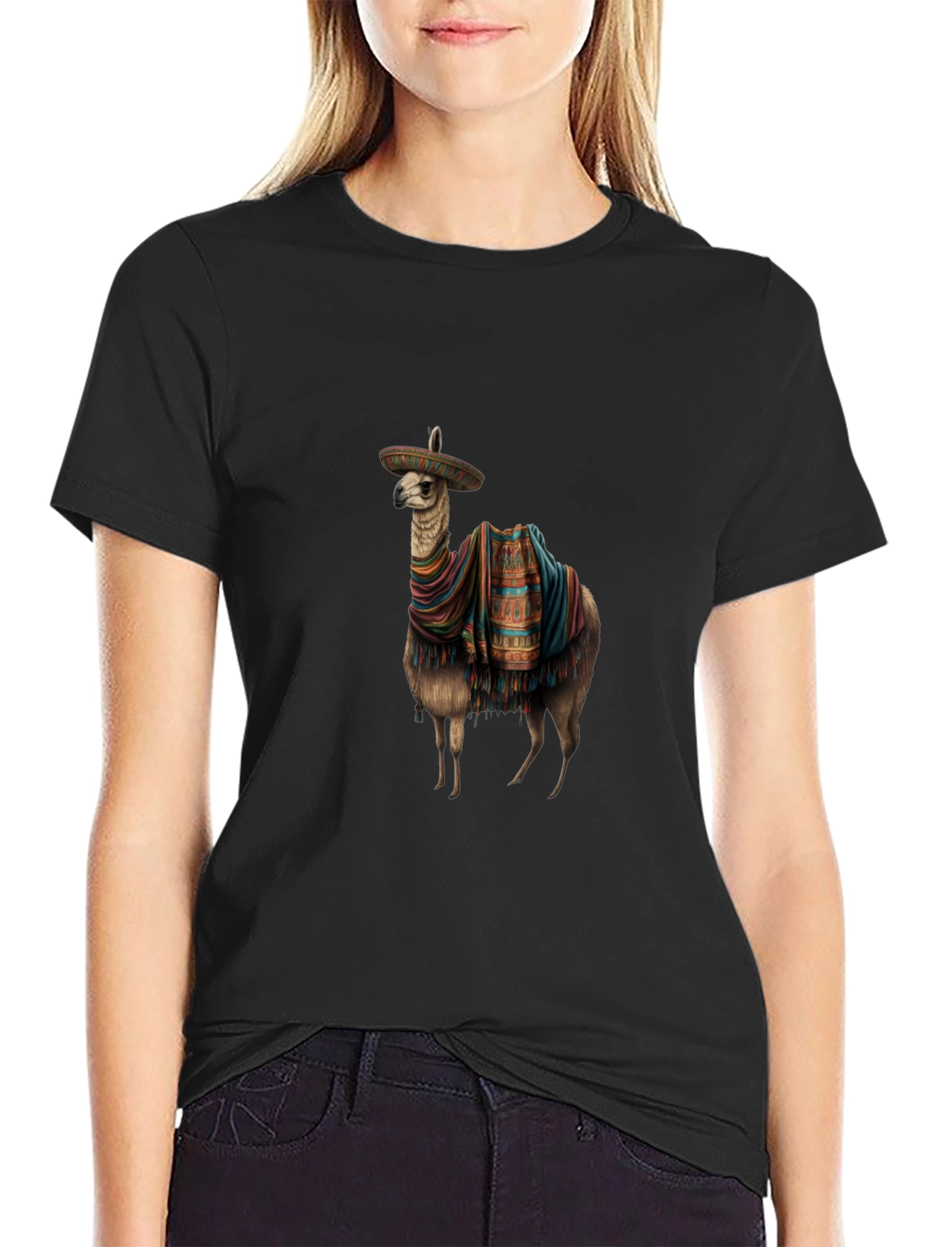 Llama Sombrero Graphic Tee