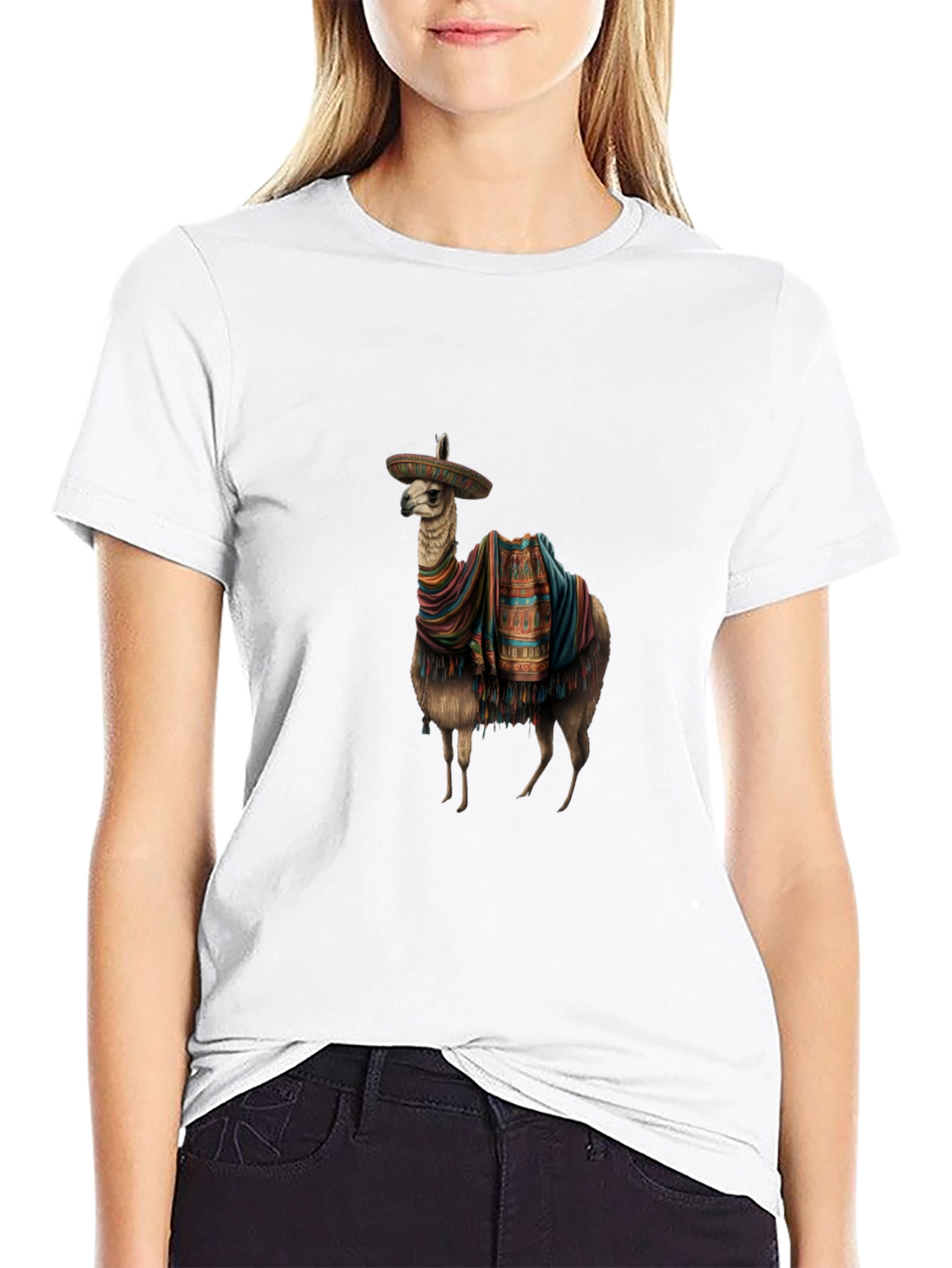 Llama Sombrero Graphic Tee
