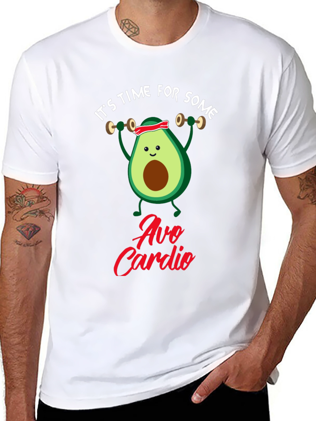 Avo Cardio Black T-Shirt - Gym Humor