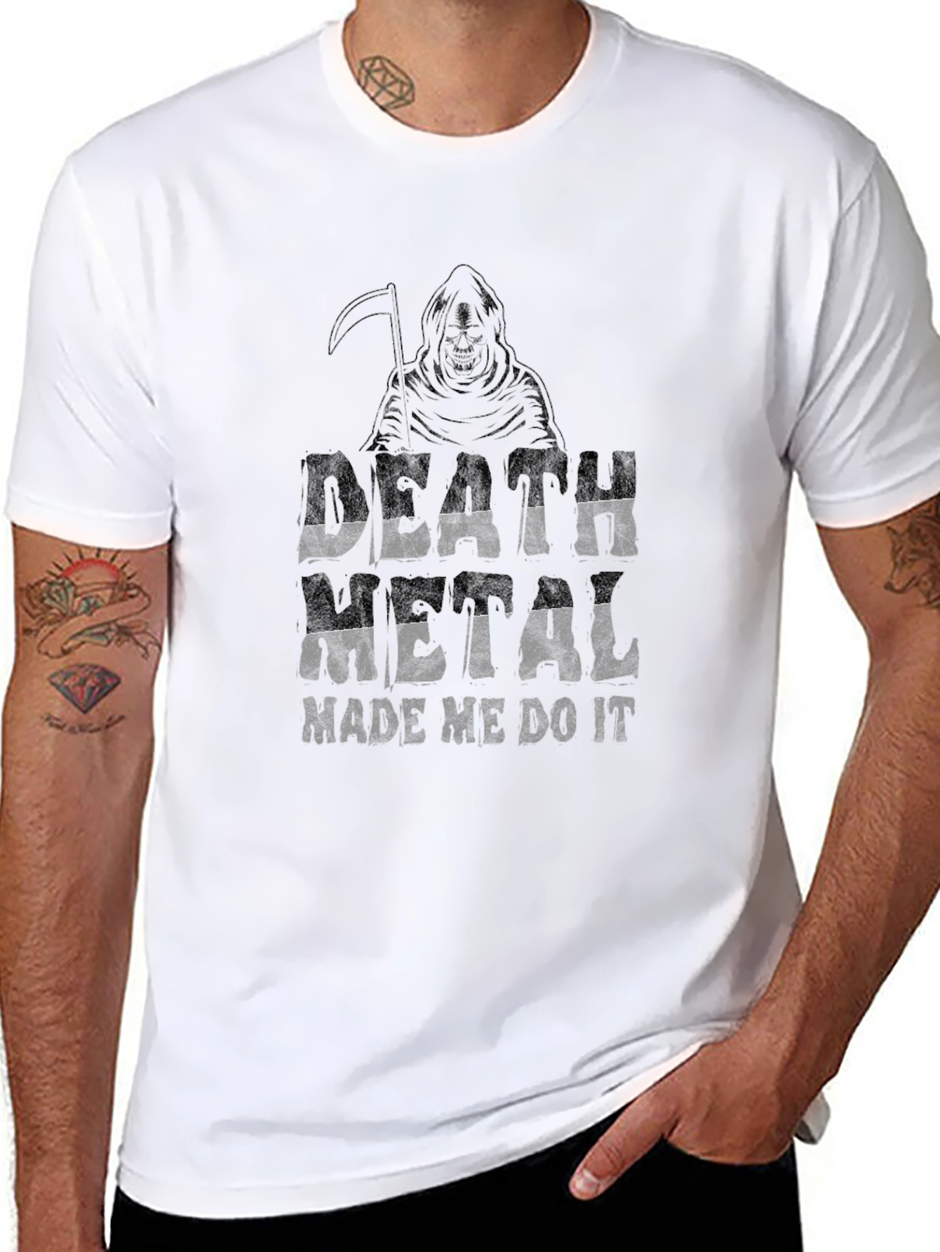 Death Metal Made Me Do It Black T-Shirt