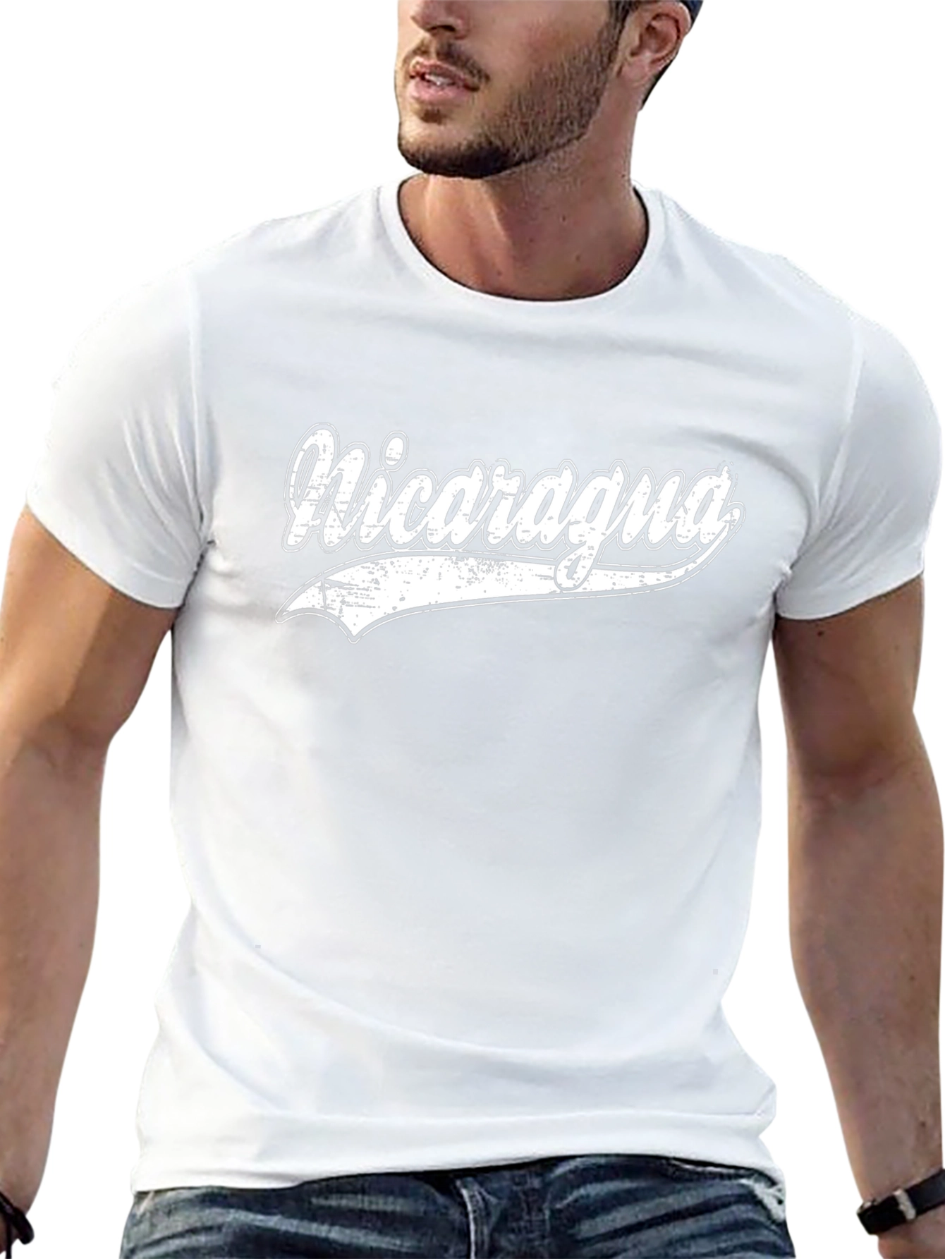 Nicaragua Graphic Tee - Retro Style Black T-Shirt