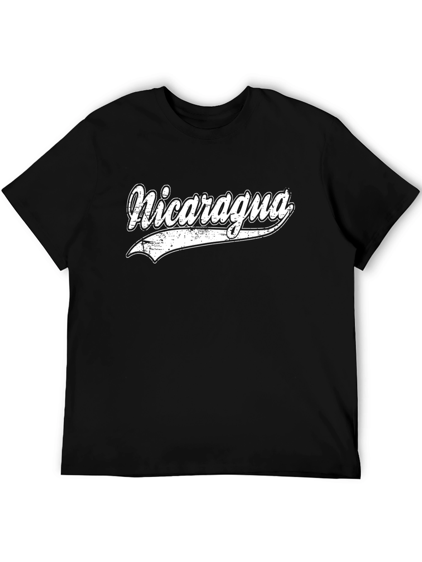 Nicaragua Graphic Tee - Retro Style Black T-Shirt