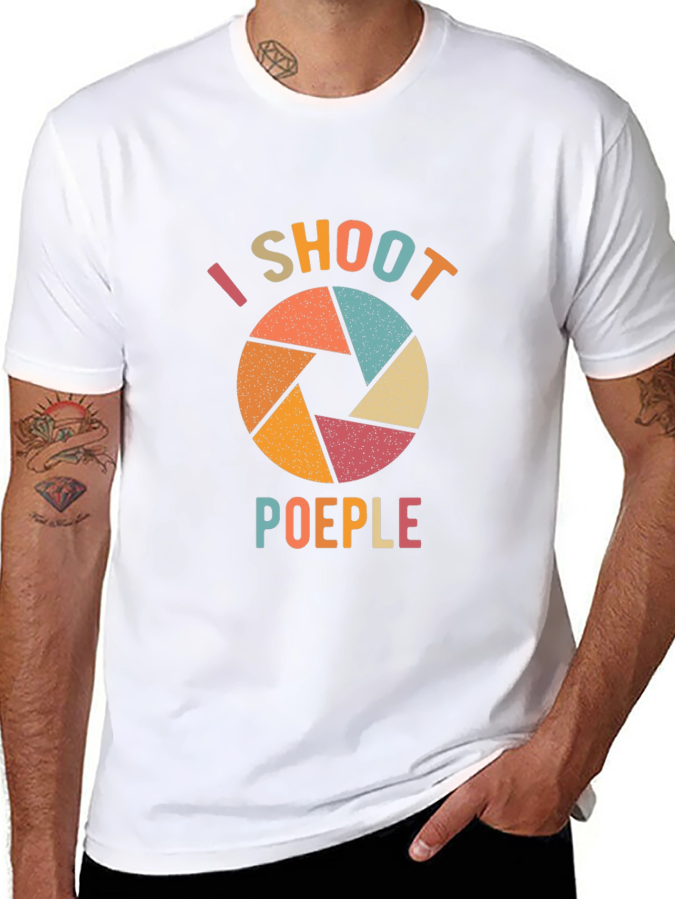 I Shoot Poeples Funny Photographer T-Shirt