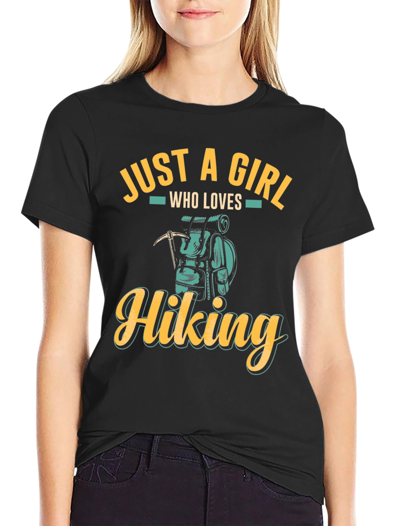 Hiking Girl Graphic Tee - Outdoor Adventure Shirt