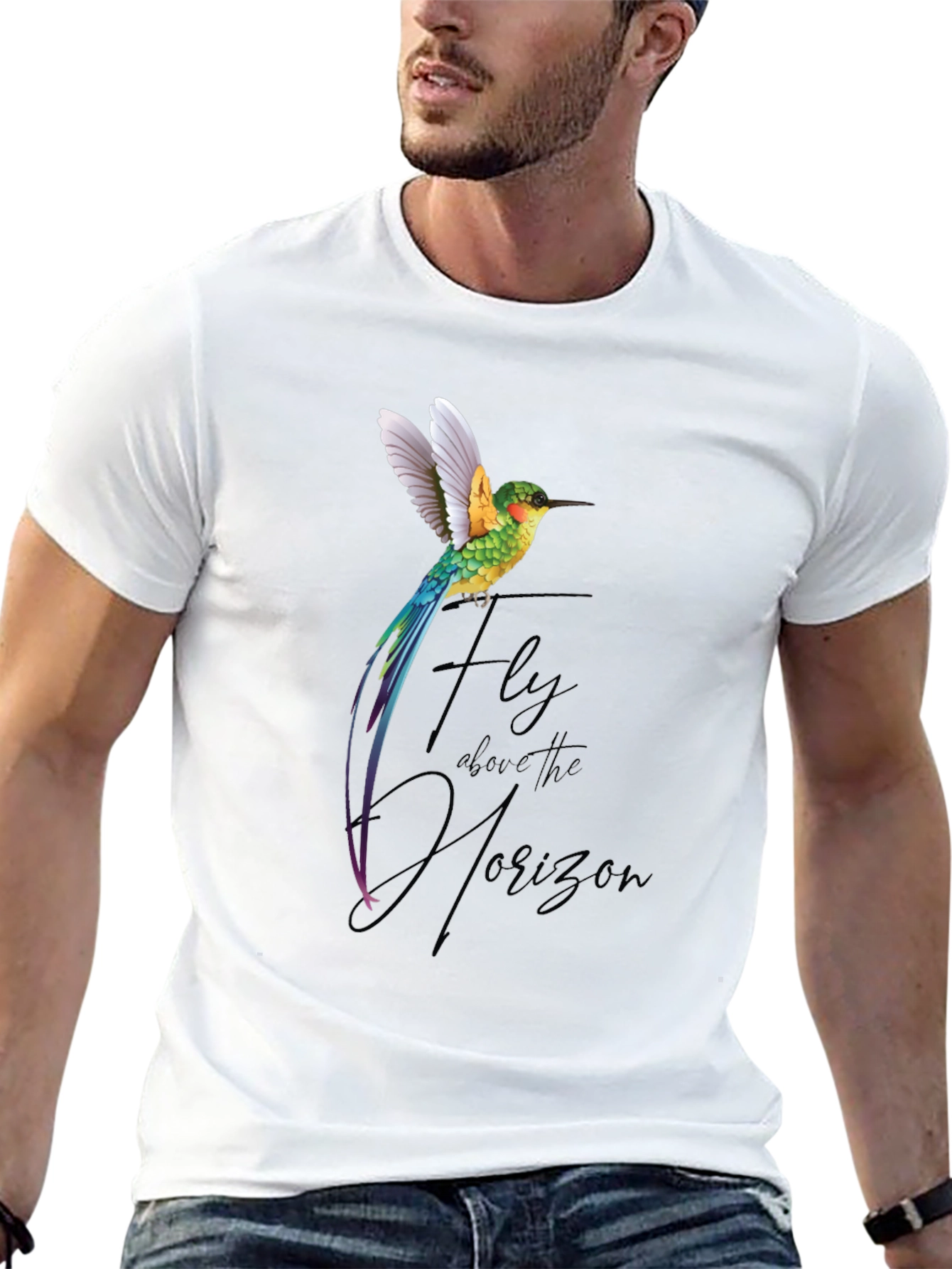 Hummingbird Graphic T-Shirt - Fly Above the Horizon