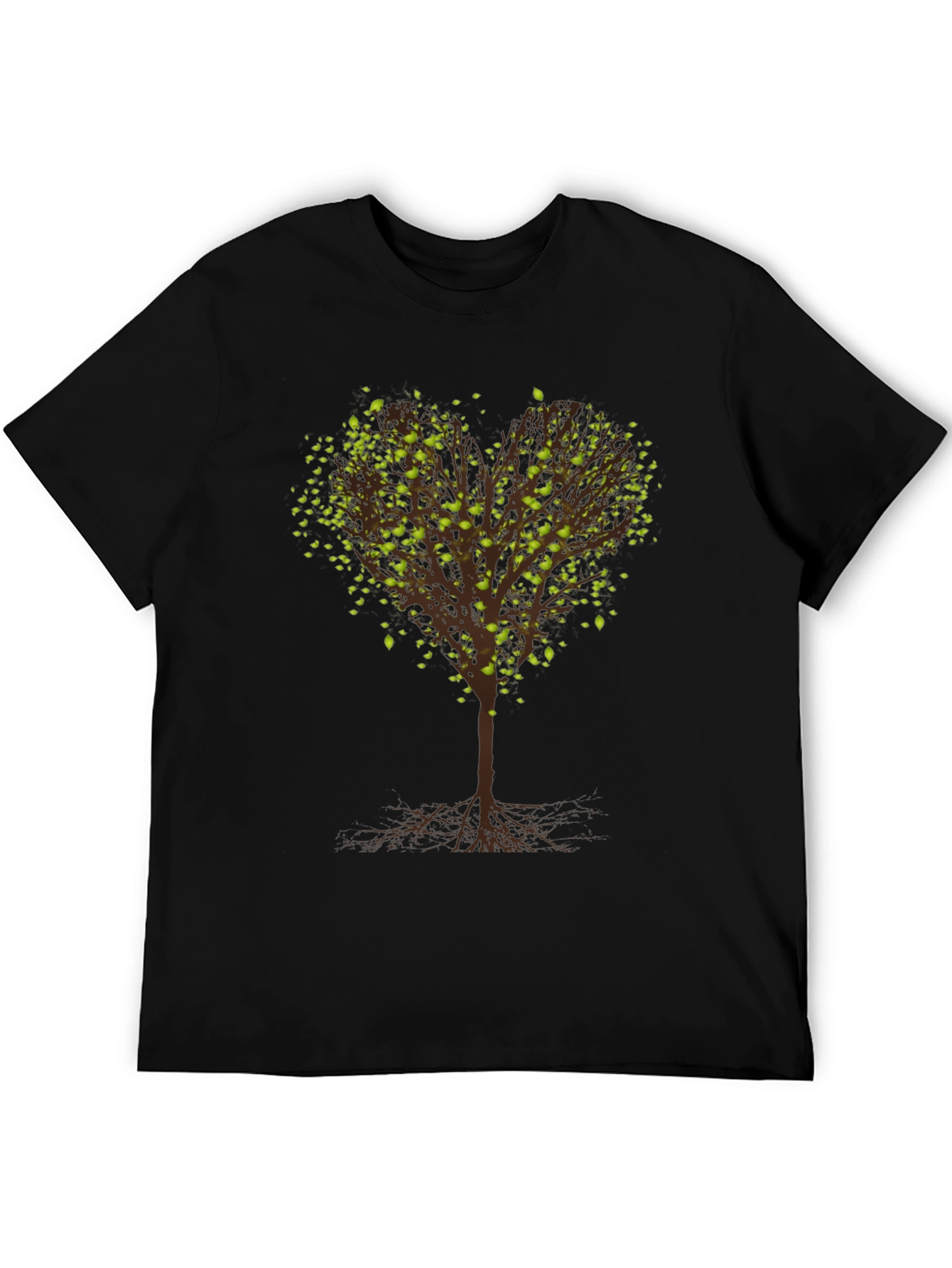 Heart Tree Graphic Tee - Nature Lovers Black T-Shirt