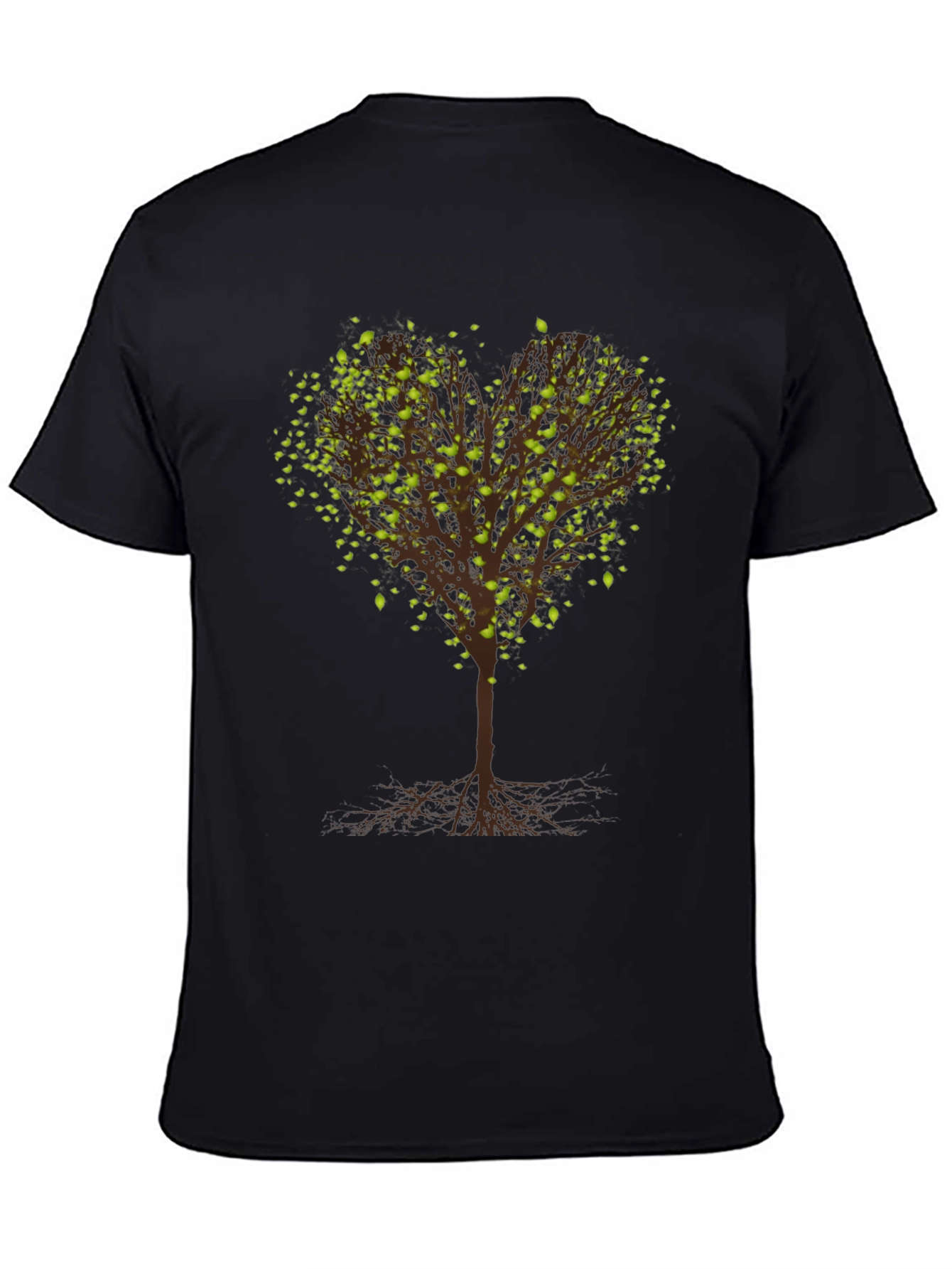 Heart Tree Graphic Tee - Nature Lovers Black T-Shirt
