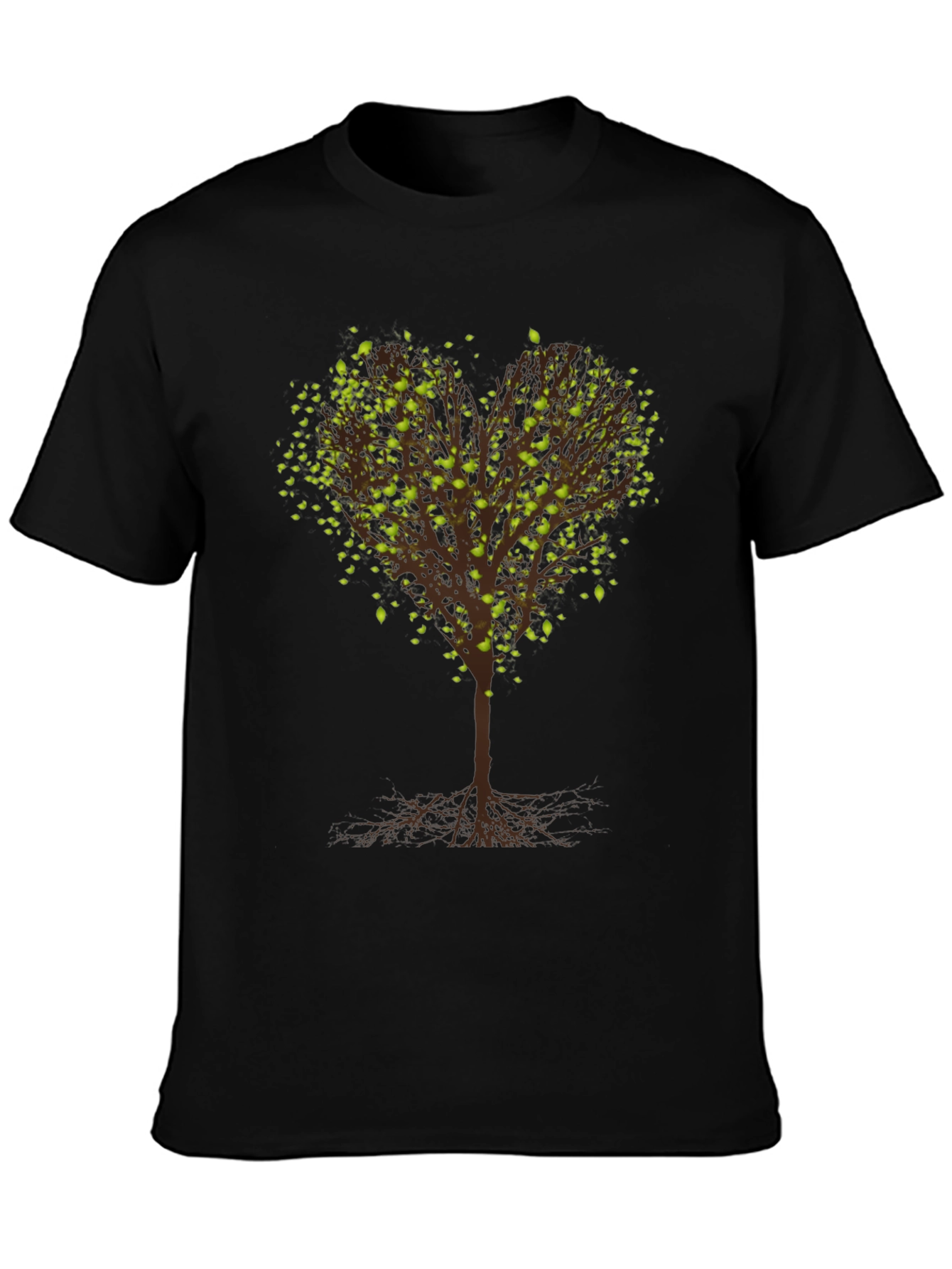 Heart Tree Graphic Tee - Nature Lovers Black T-Shirt