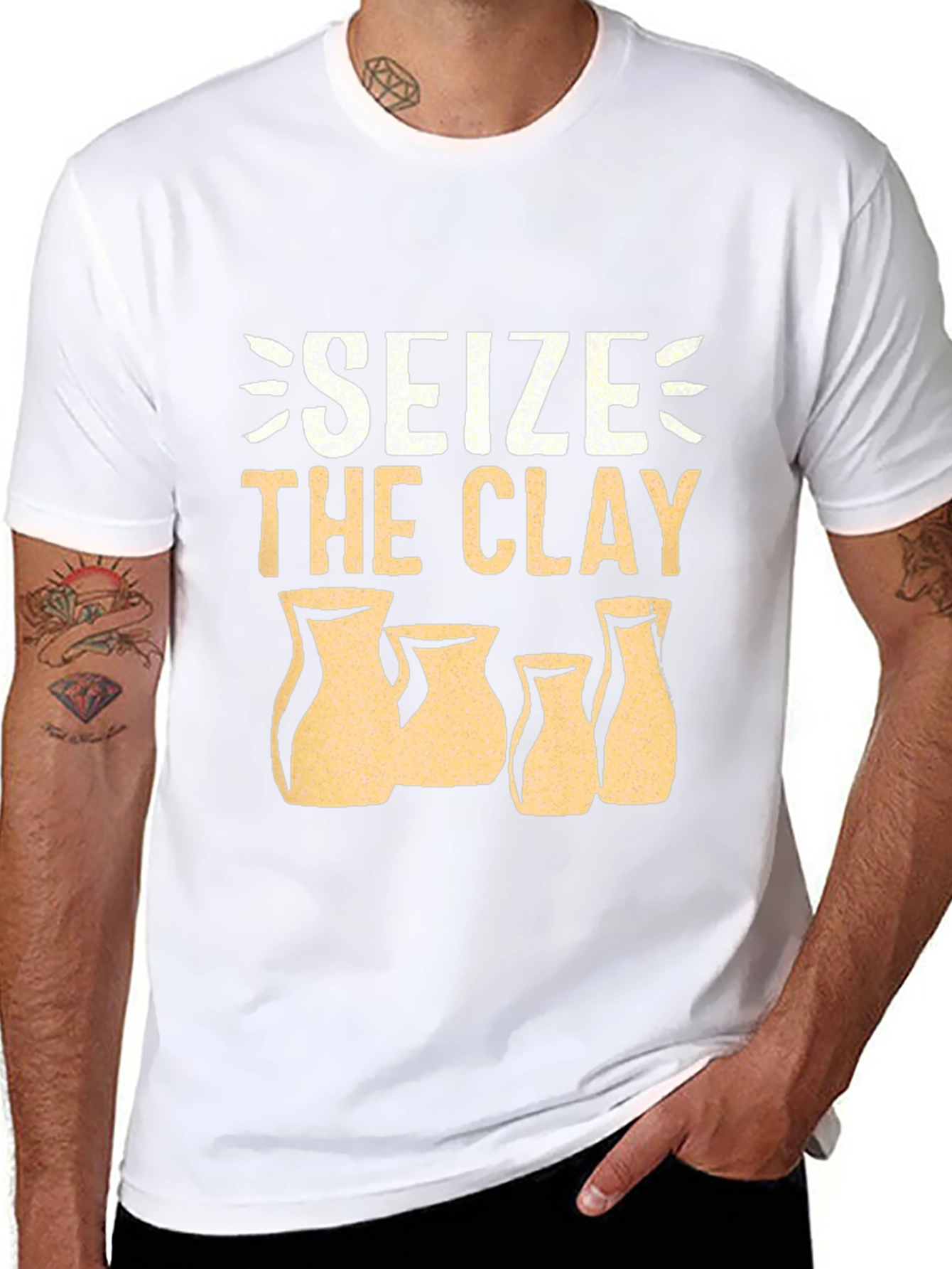 Seize the Clay Black T-Shirt Pottery Lover Tee