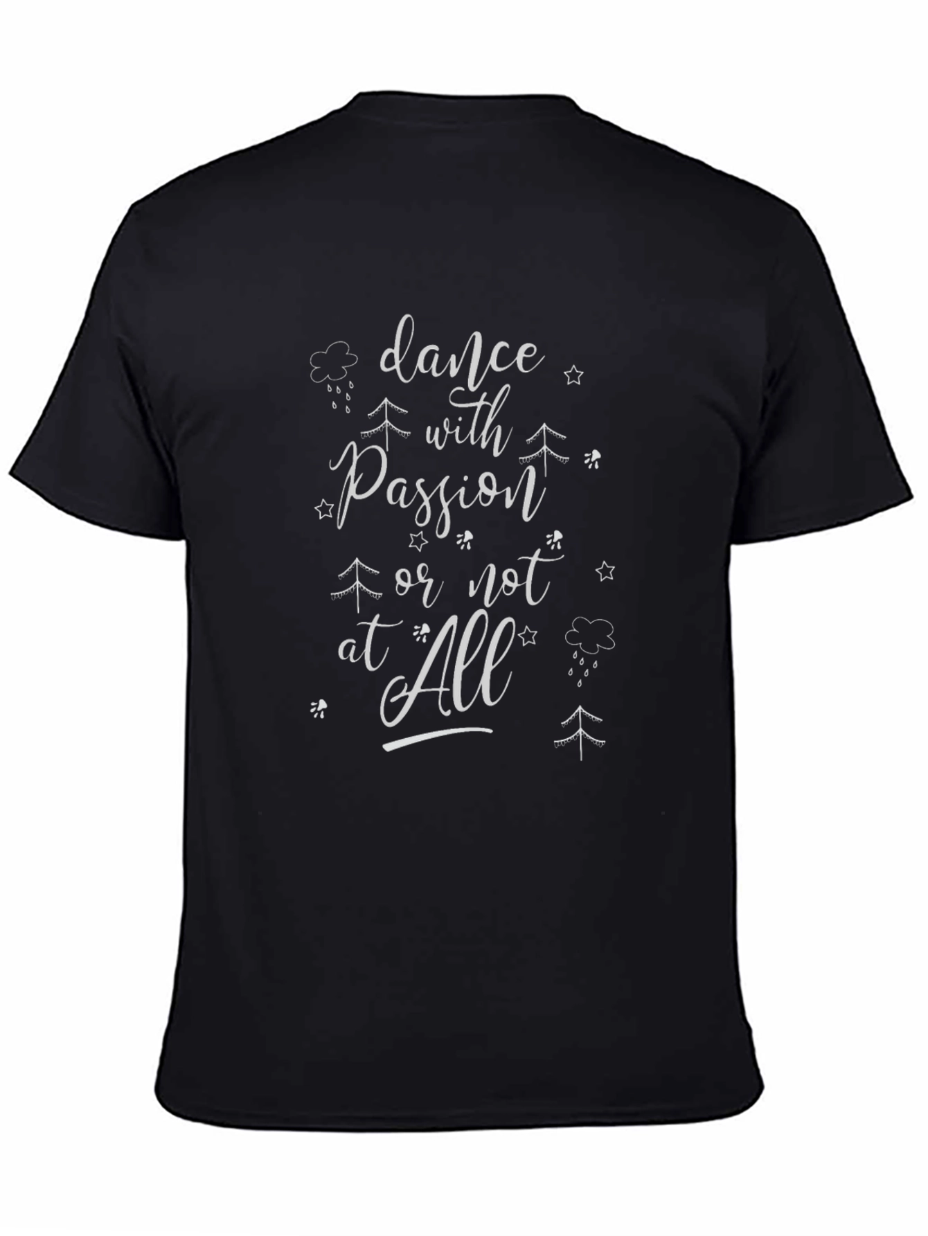 Dance with Passion Graphic Tee - Stylish Black T-Shirt