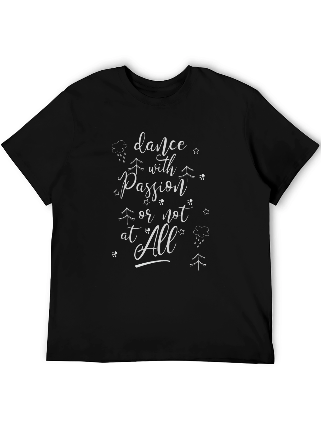 Dance with Passion Graphic Tee - Stylish Black T-Shirt