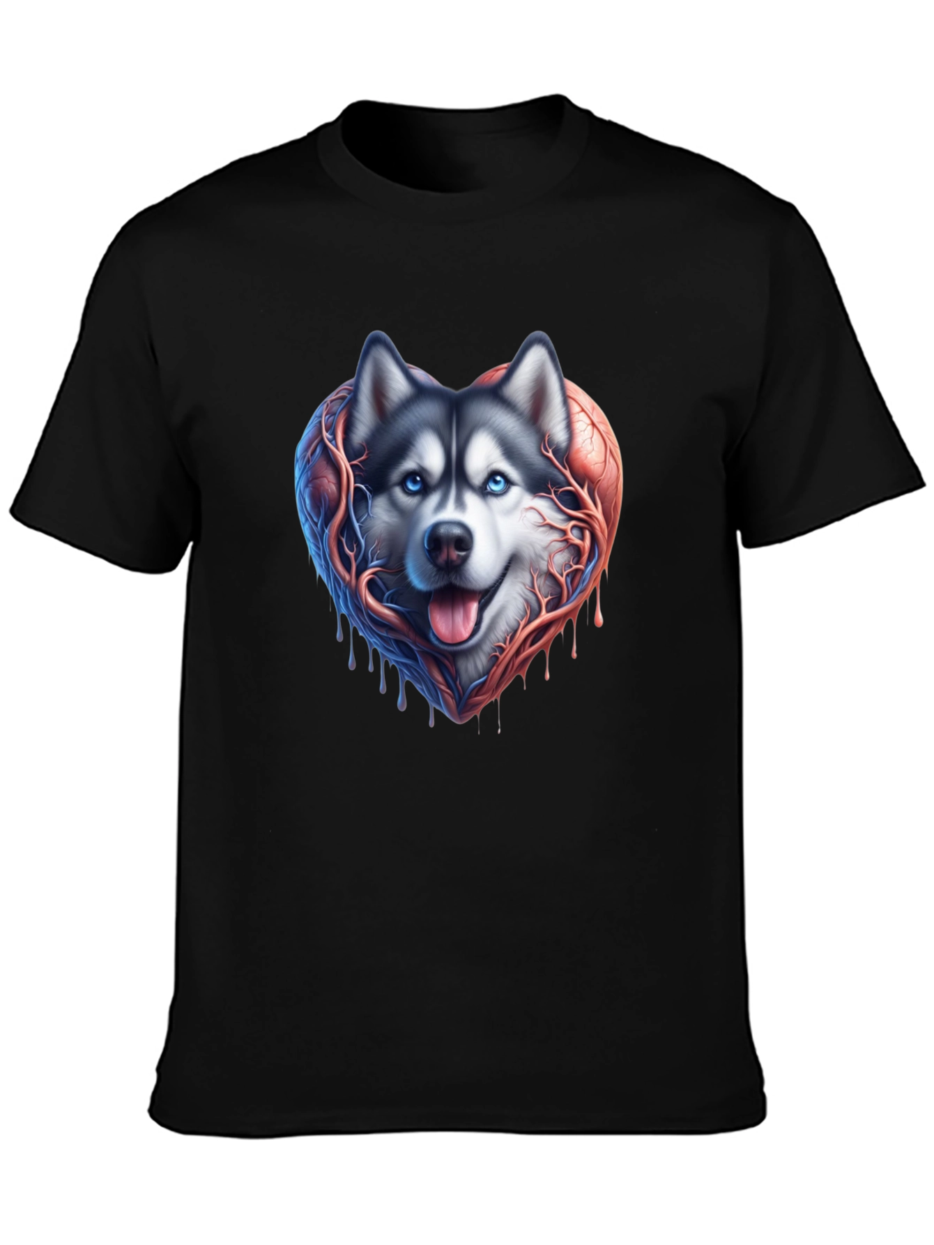 Husky Heart T-Shirt - Stylish Canine Love Tee