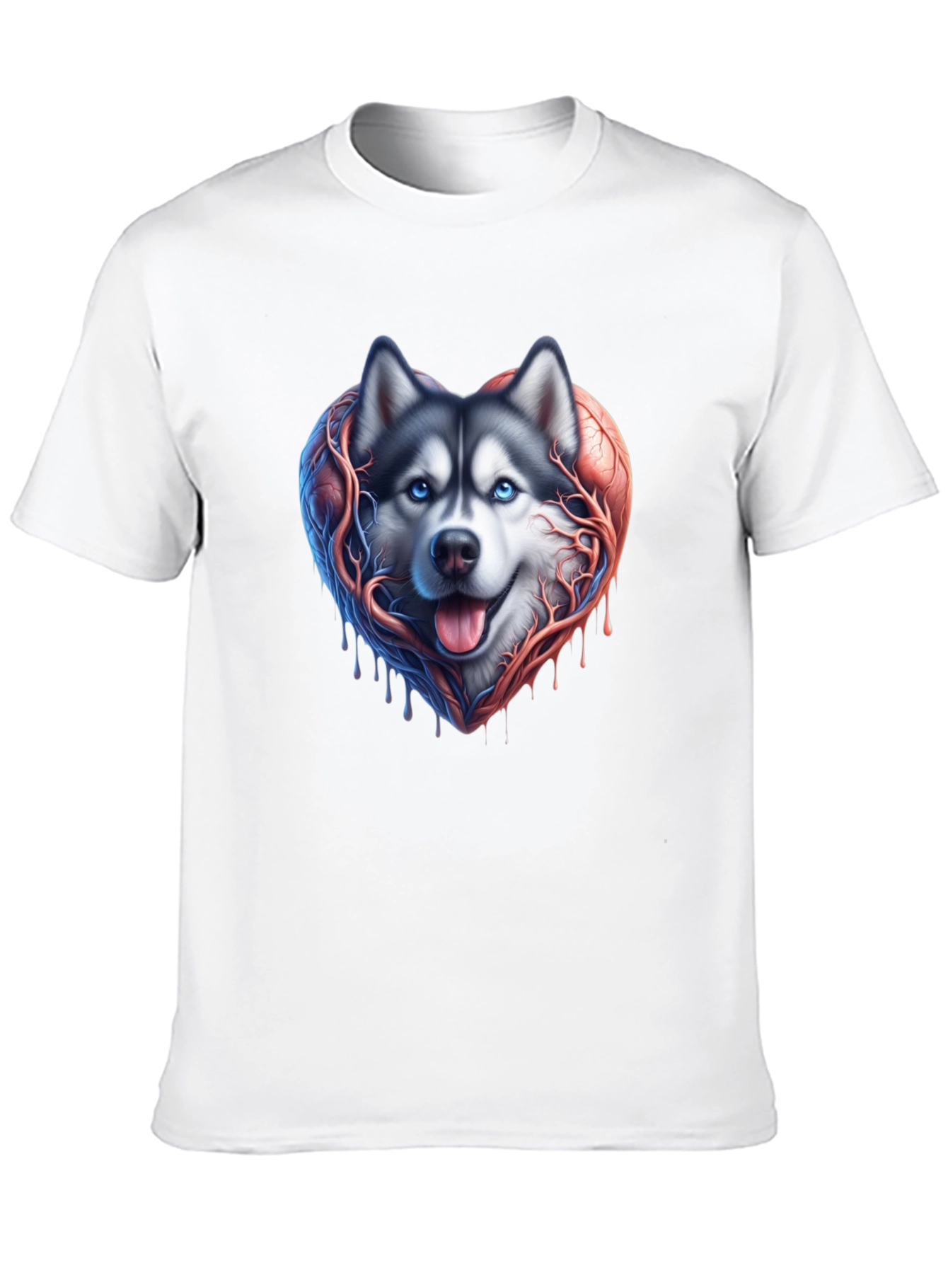 Husky Heart T-Shirt - Stylish Canine Love Tee