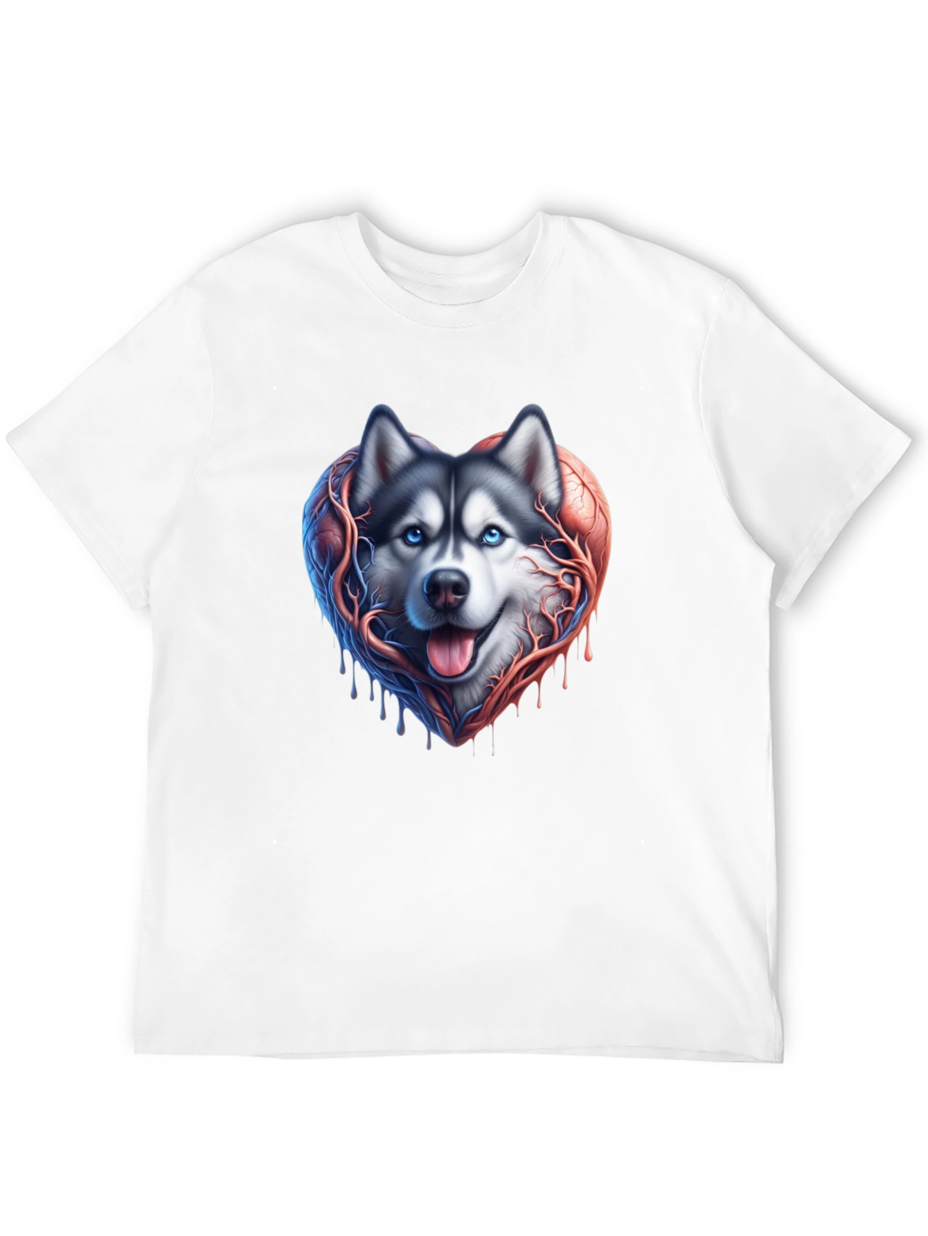 Husky Heart T-Shirt - Stylish Canine Love Tee