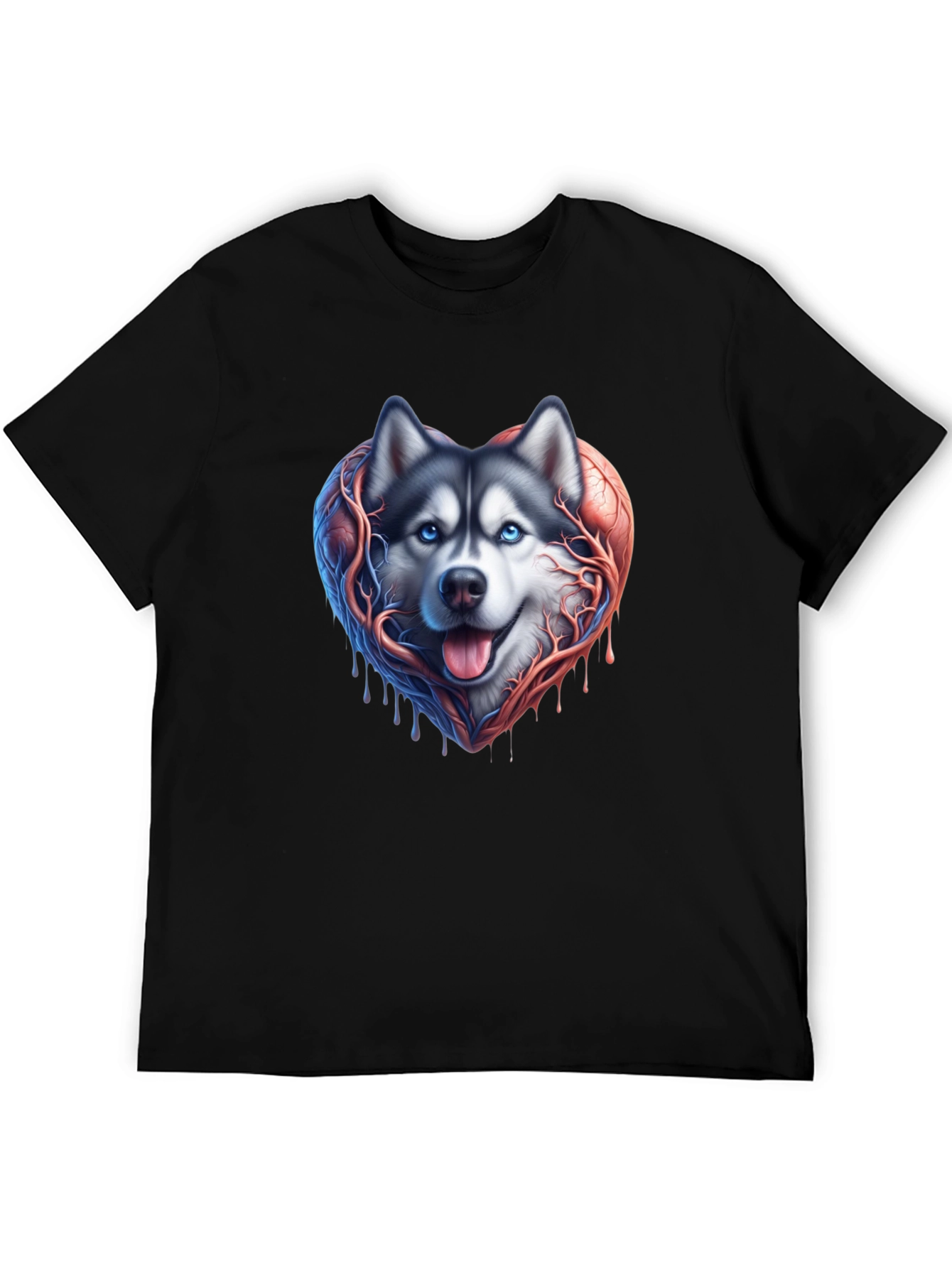 Husky Heart T-Shirt - Stylish Canine Love Tee