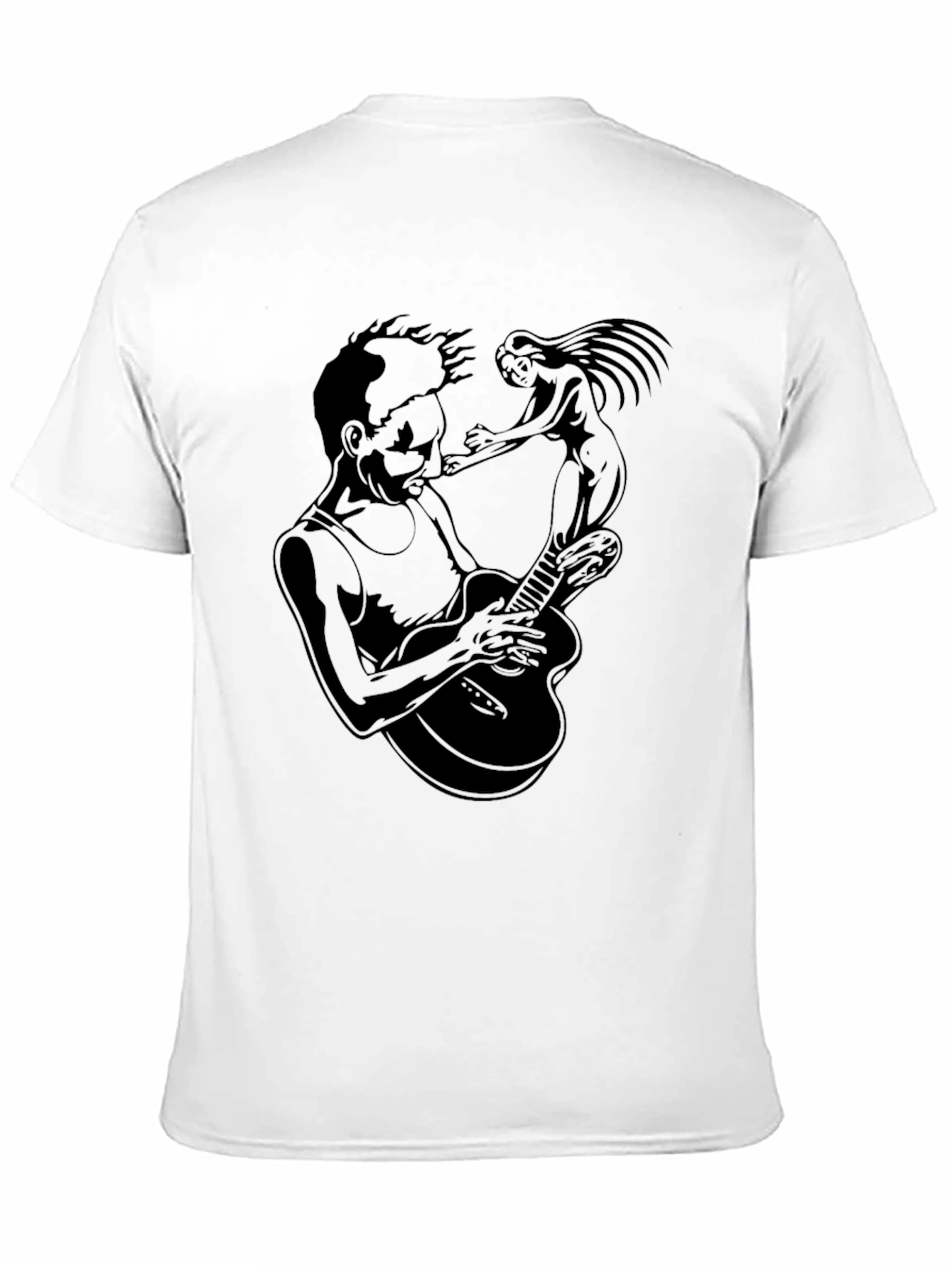 Guitar Player & Muse Graphic T-Shirt - Black