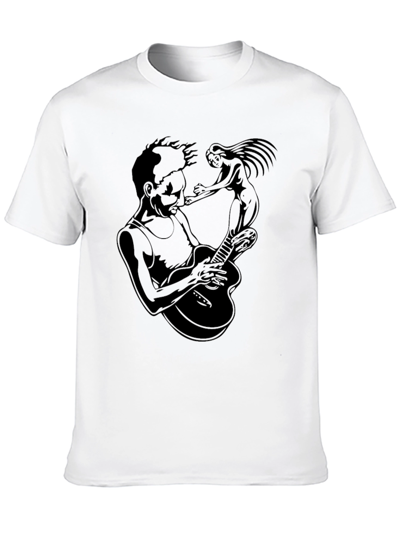 Guitar Player & Muse Graphic T-Shirt - Black