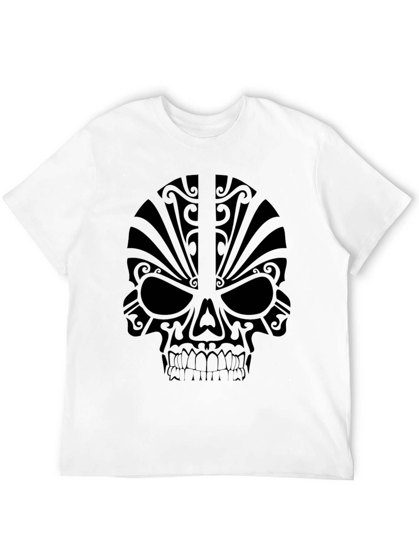 Mens Black Skull Graphic Tee