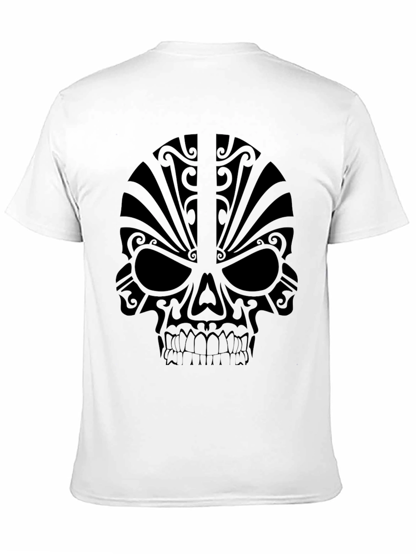Mens Black Skull Graphic Tee