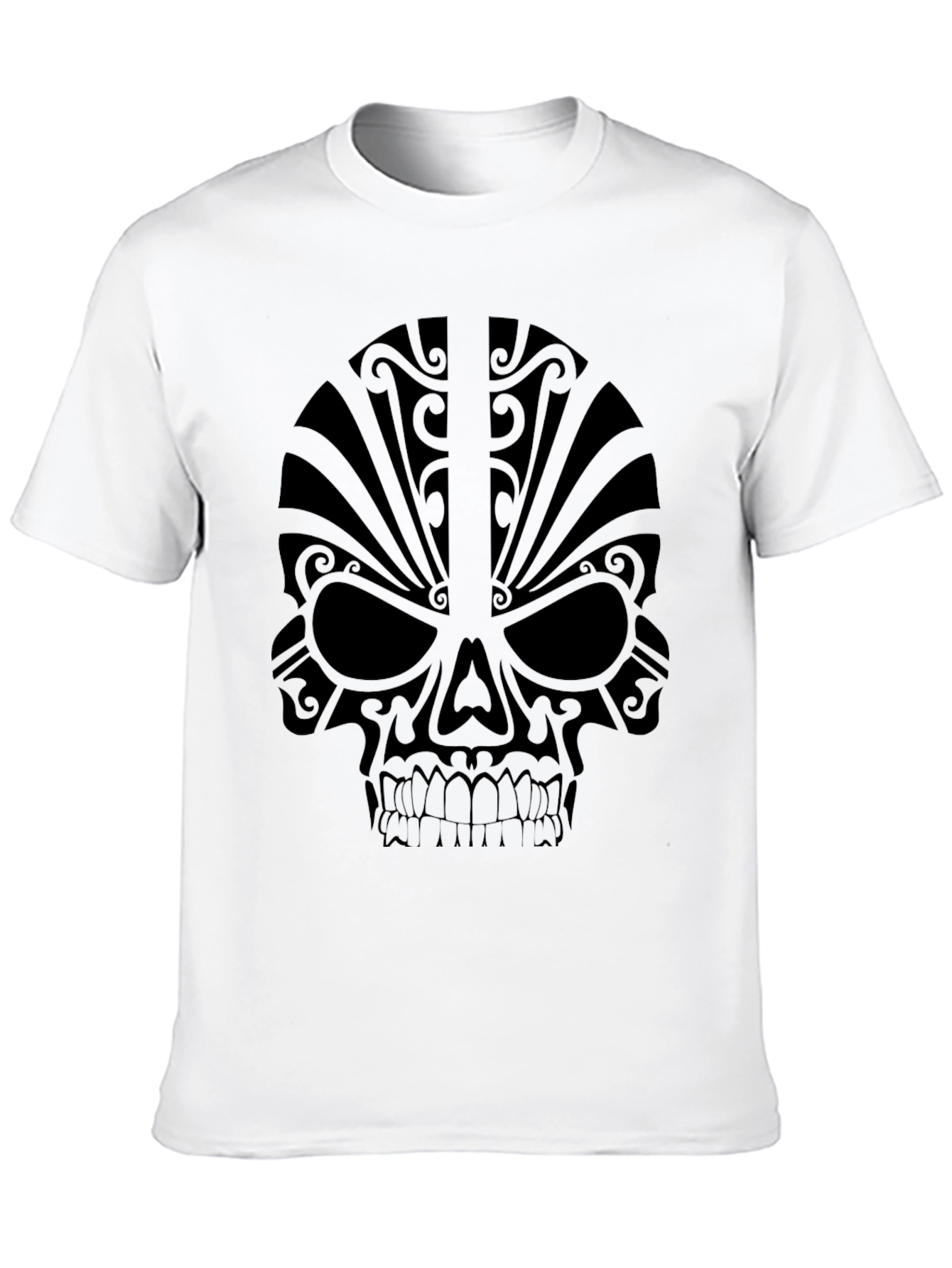 Mens Black Skull Graphic Tee