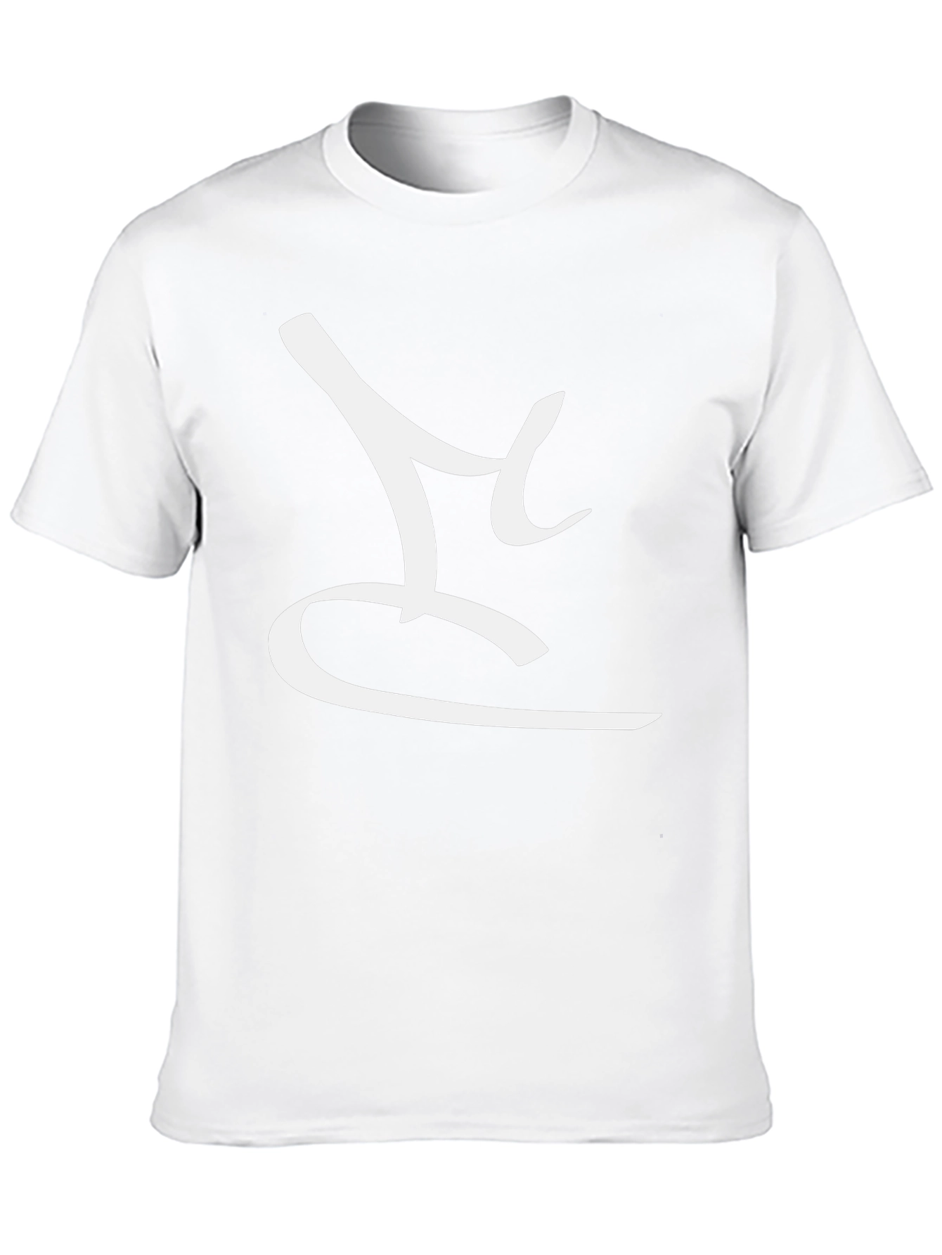 Stylish Black T-Shirt with Abstract White Design