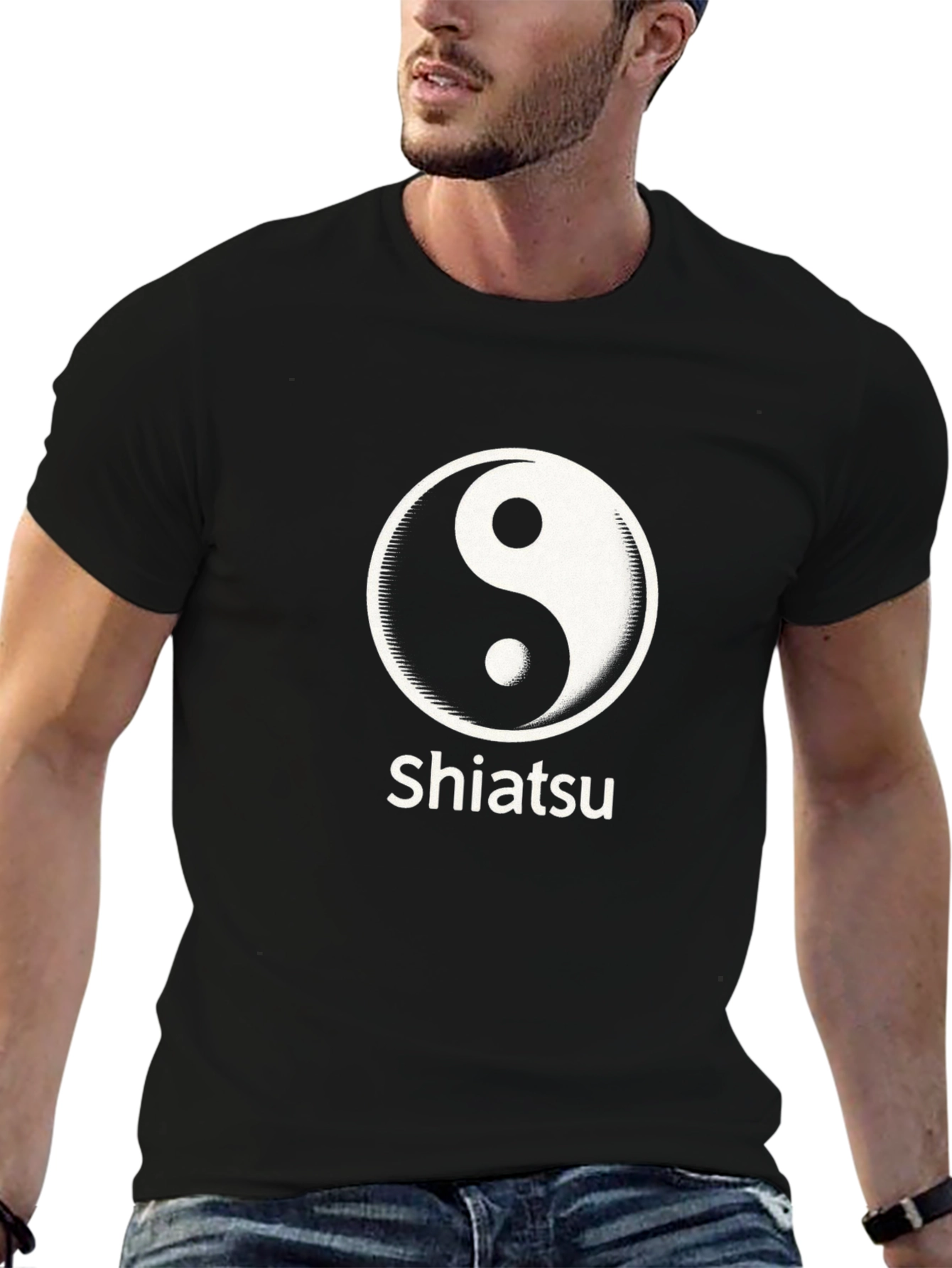 Yin Yang Shiatsu Black T-Shirt