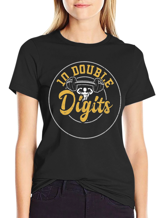 10 Double Digits Weightlifting T-Shirt