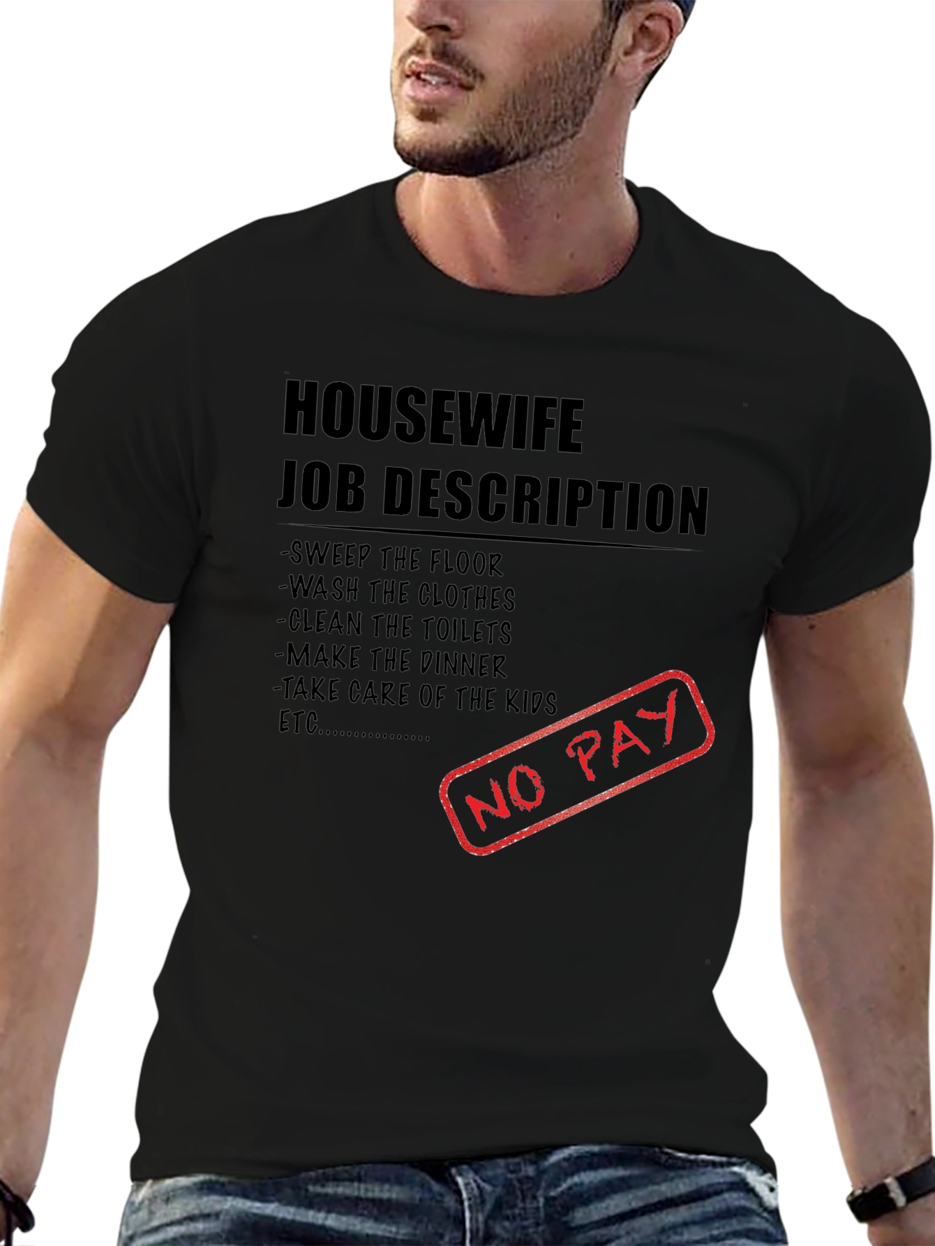 Humorous Housewife Job Description T-Shirt
