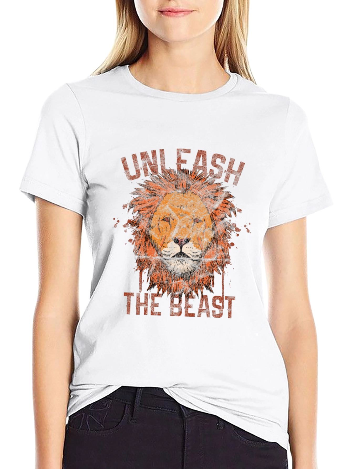 Unleash the Beast Lion Graphic T-Shirt