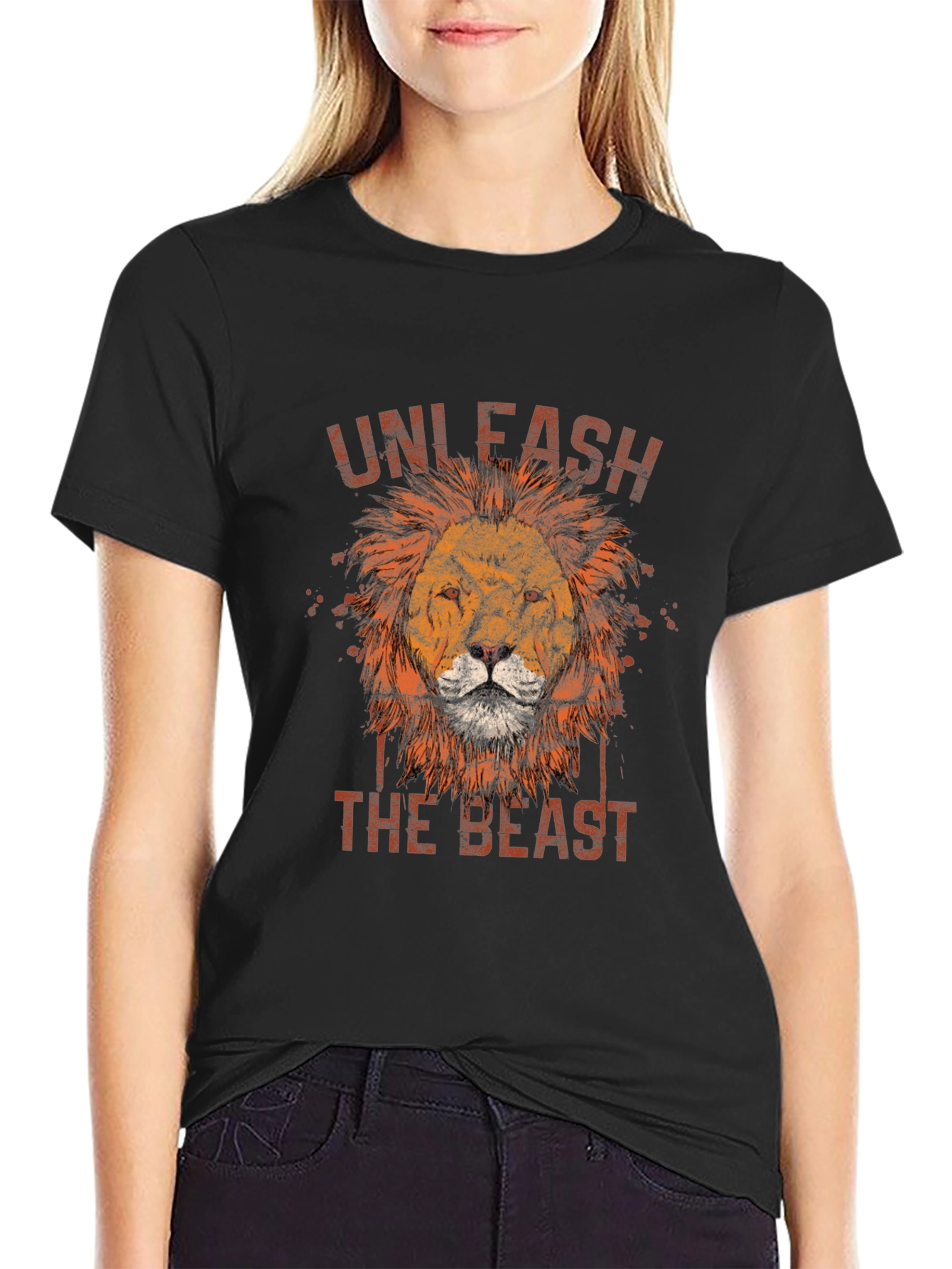 Unleash the Beast Lion Graphic T-Shirt